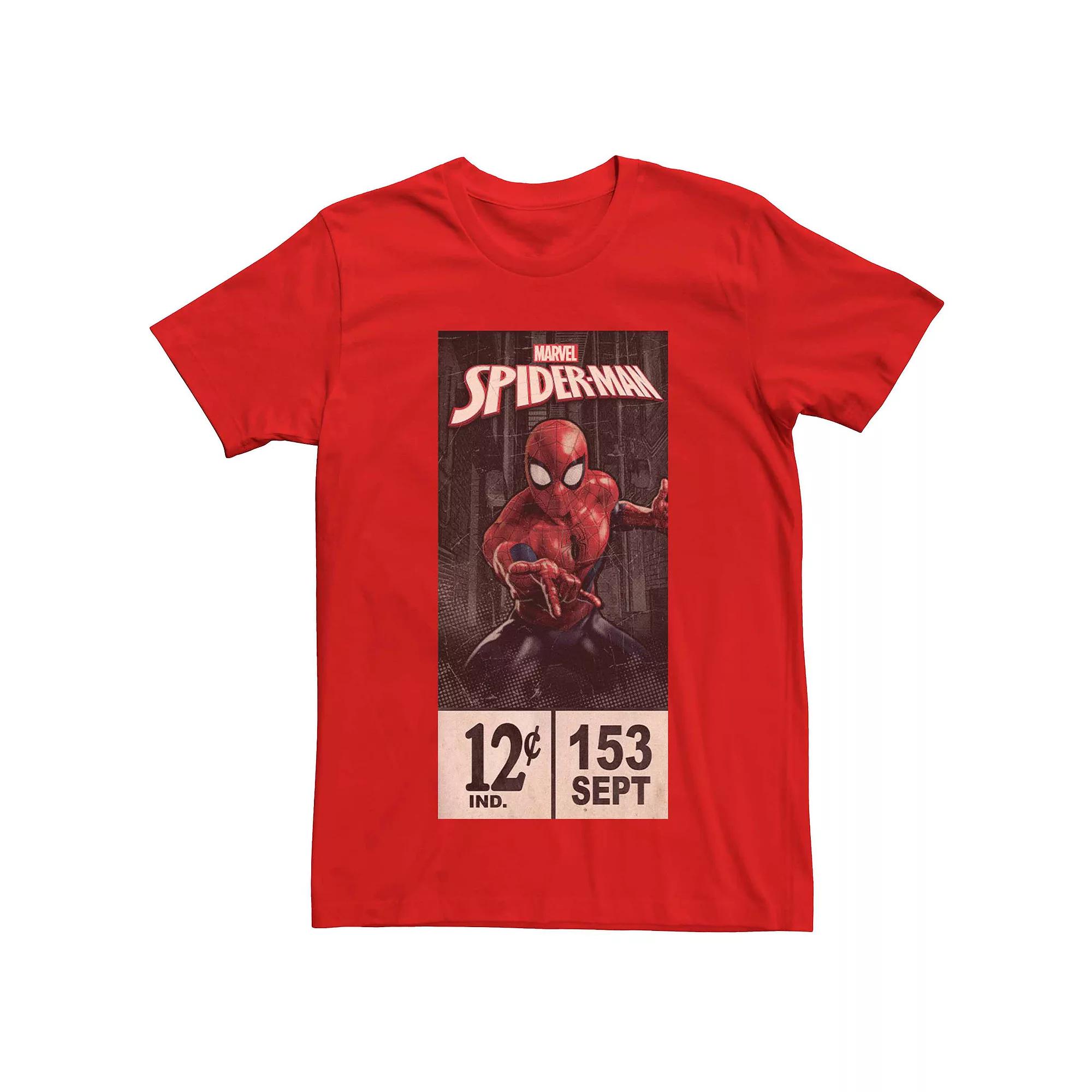 Men's Marvel's Spider-Man Comic Label Vintage Tee,  Product Image