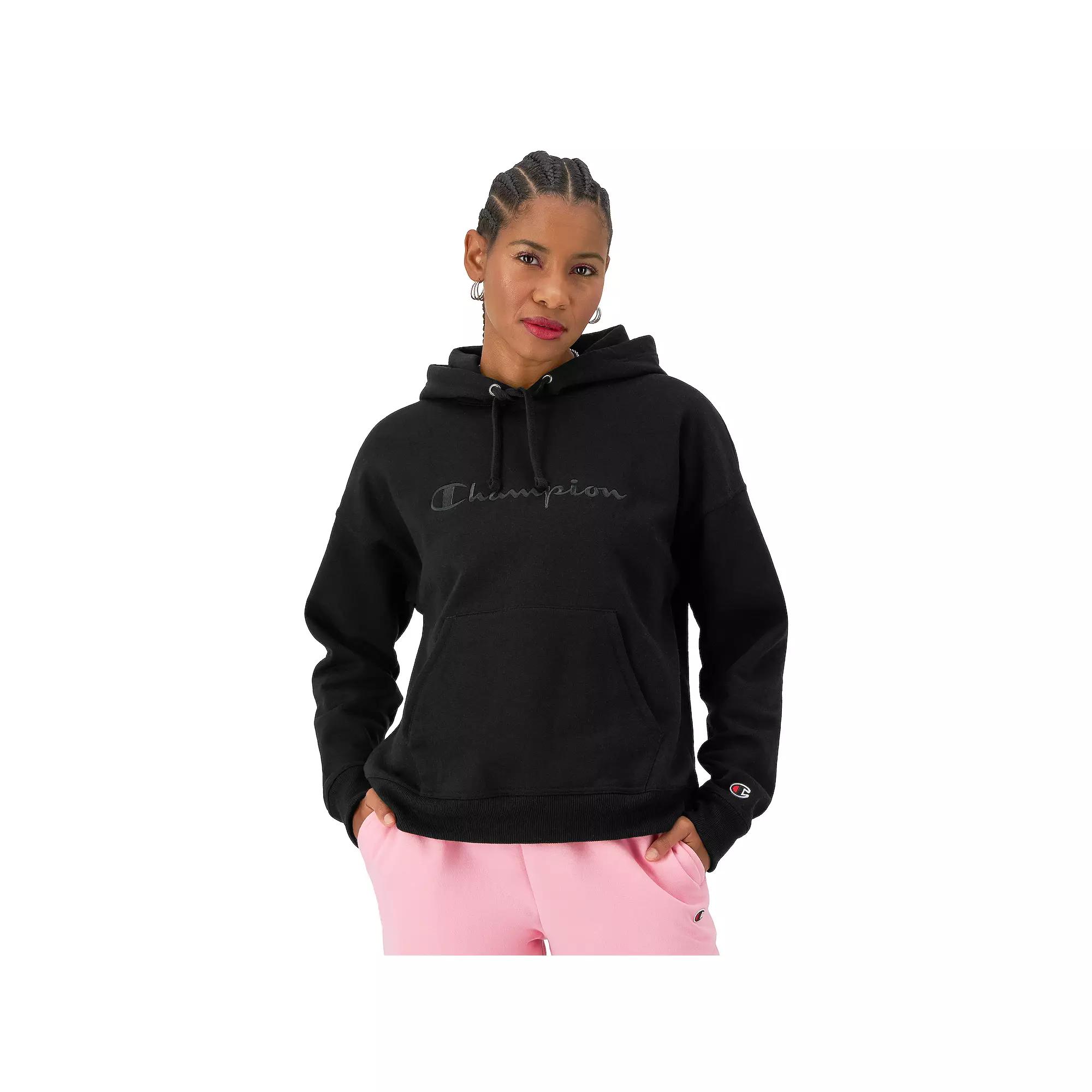 Women's Champion® Powerblend Embroidered Logo Hoodie,  Product Image