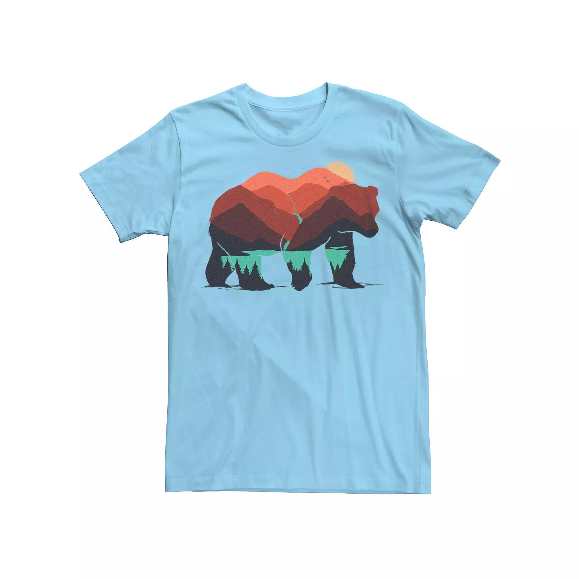 Men's Stay Wild Bear Forest Landscape Graphic Tee,  Product Image