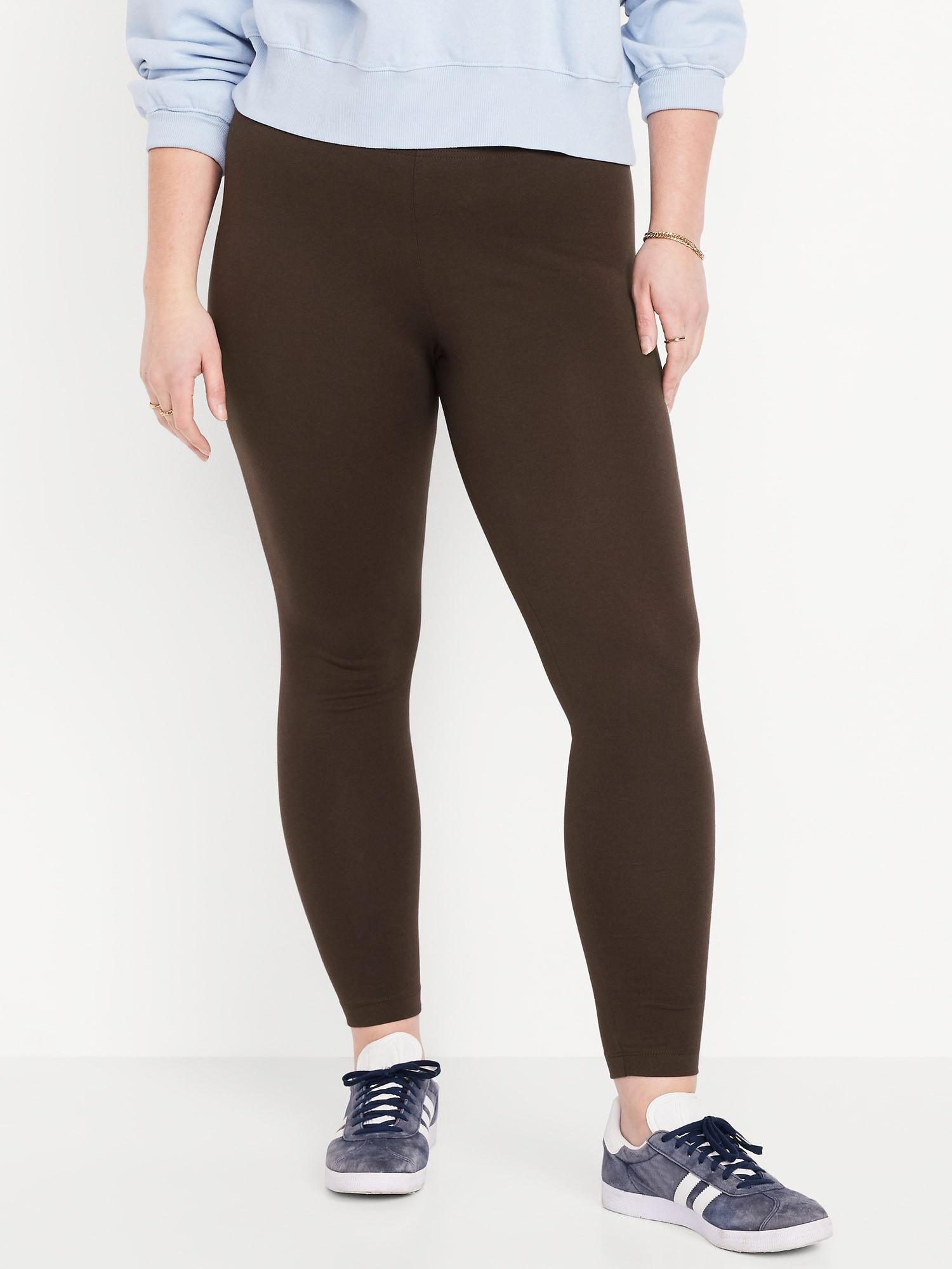 High-Waisted Jersey Fashion Layering Leggings Product Image