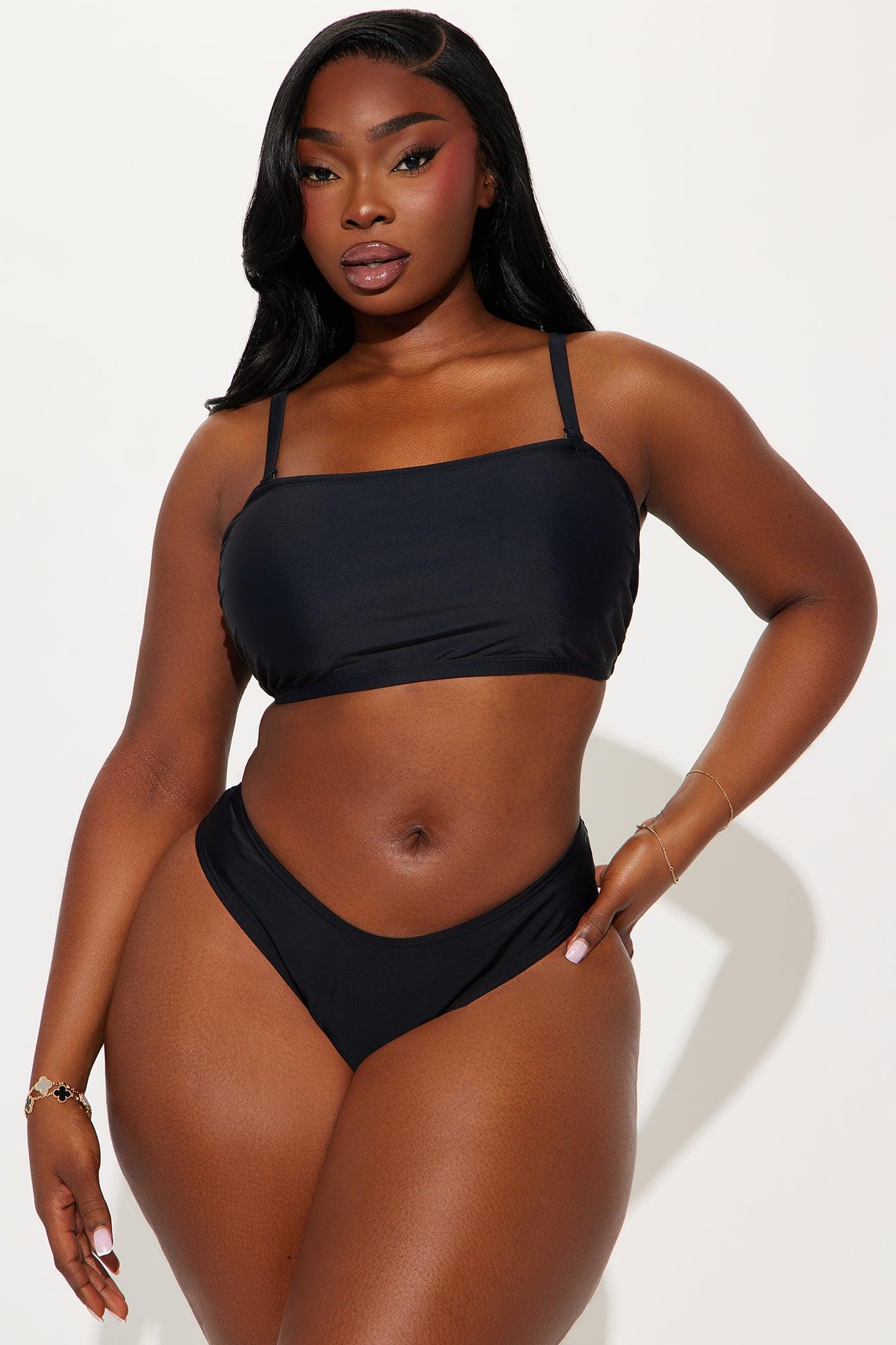 Maui Mix And Match Bandeau Bikini Top - Black Product Image