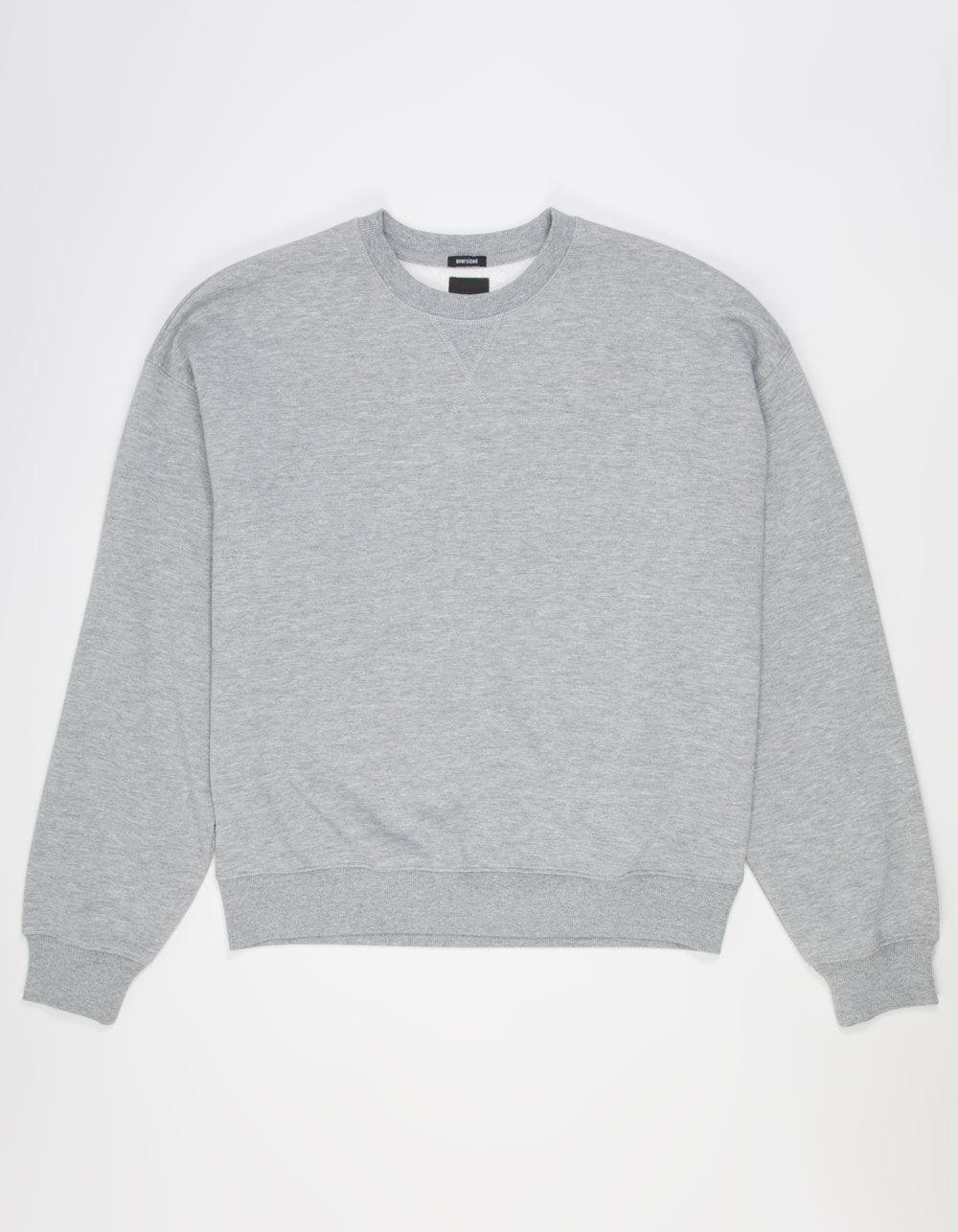 RSQ Mens Oversized Crewneck Sweatshirt - OLIVE Product Image