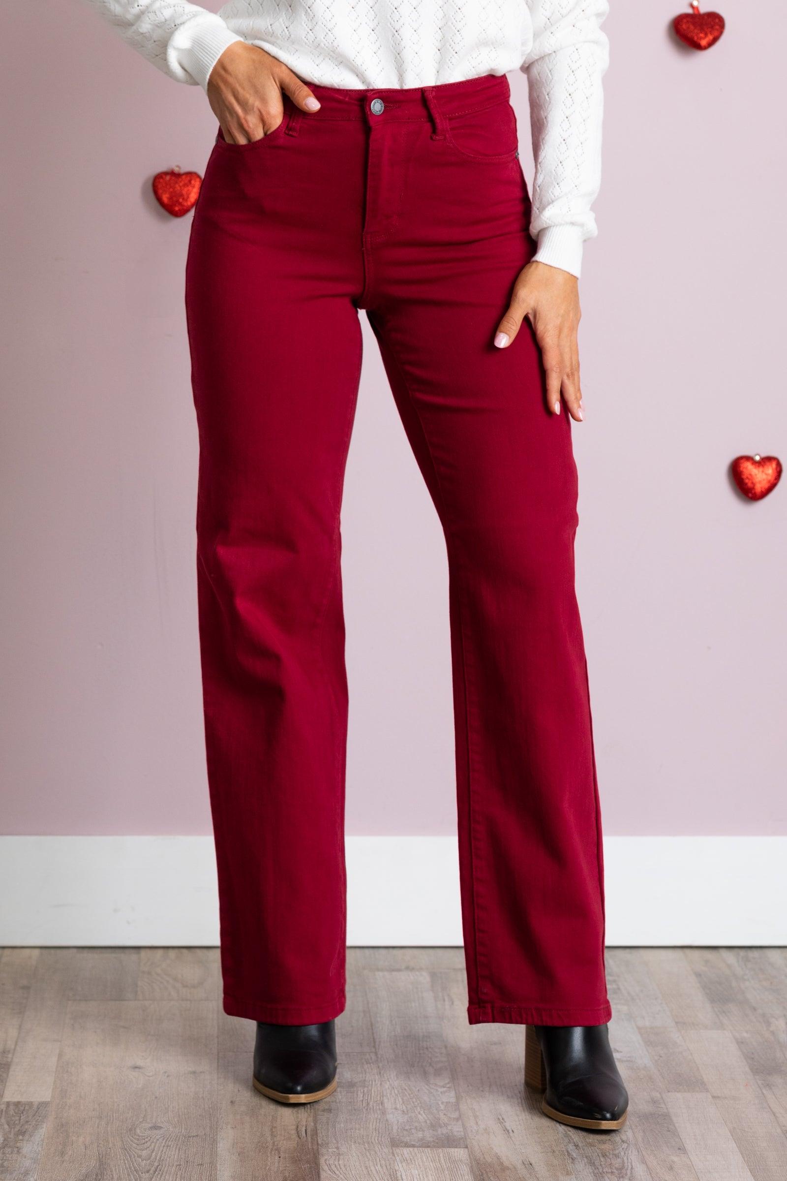 Judy Blue Scarlet Dyed Heart Back Pockets Jean Product Image