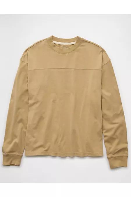 AE Long-Sleeve Boxy Sueded Jersey T-Shirt Men's Product Image