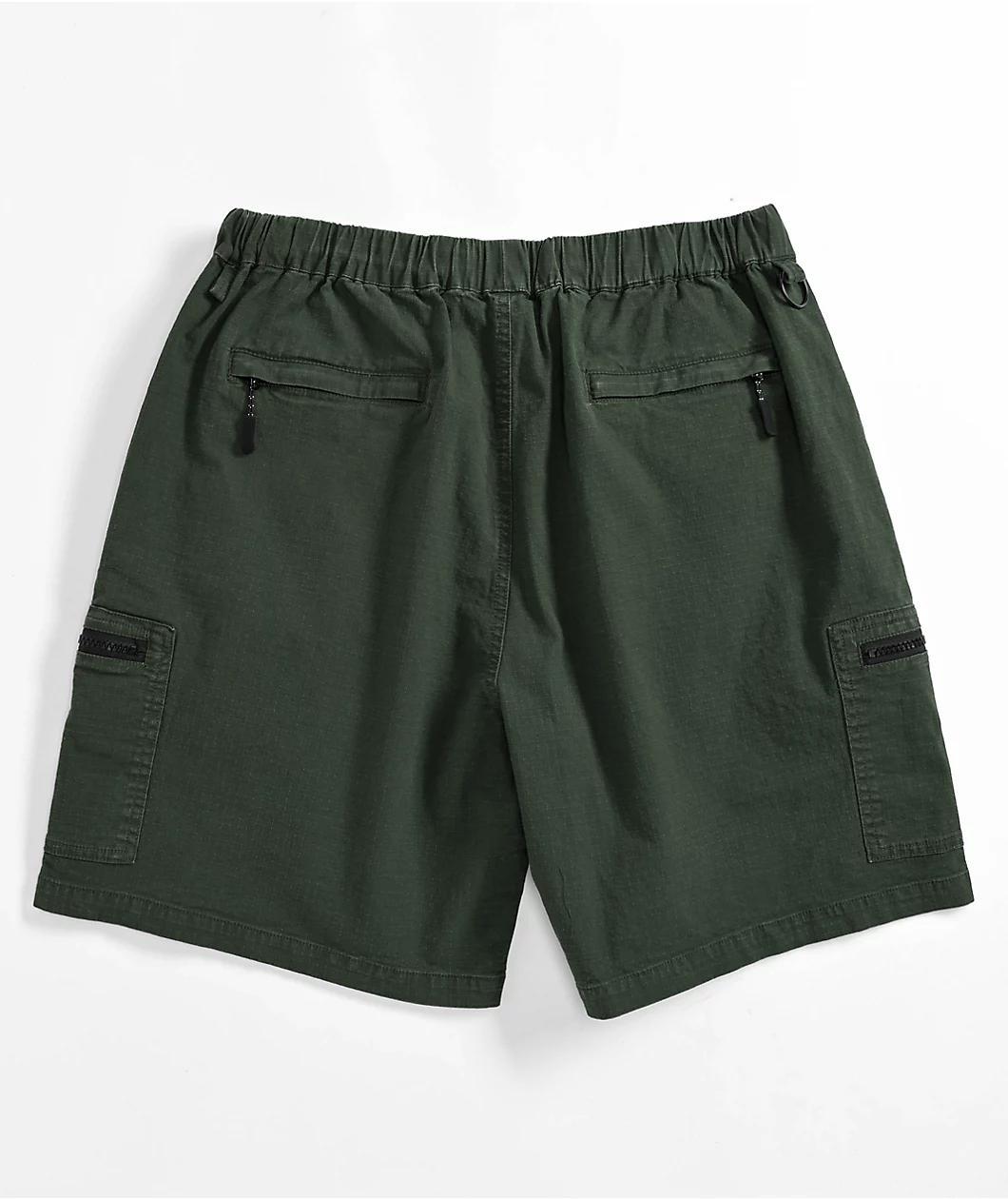 Welcome Summit Ripstop Green Cargo Shorts Product Image