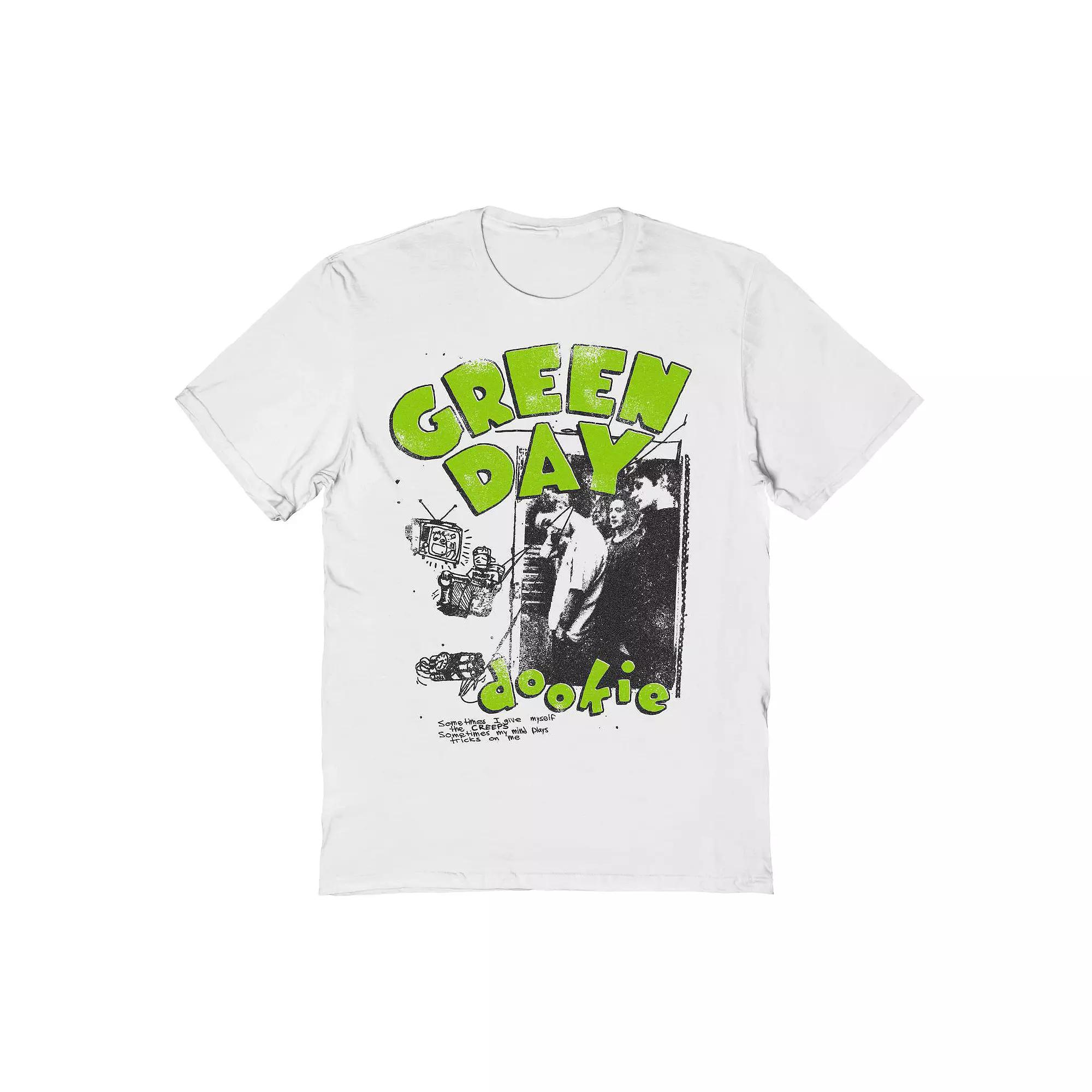 Men's Sketched Up Green Day Graphic Tee, Size: XXL, White Product Image