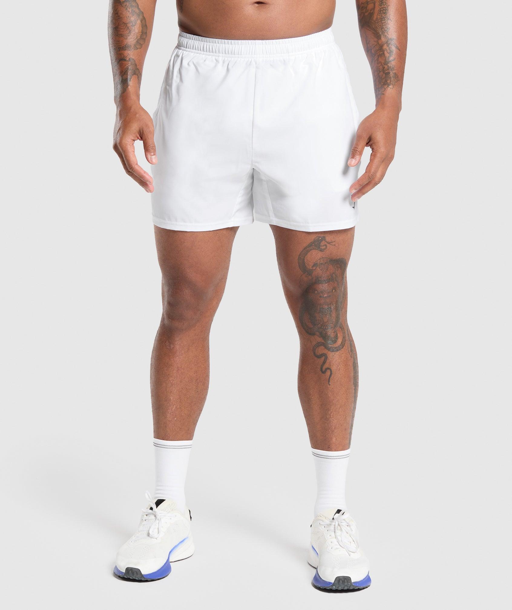 Gymshark Arrival 5" Shorts - White Male Product Image