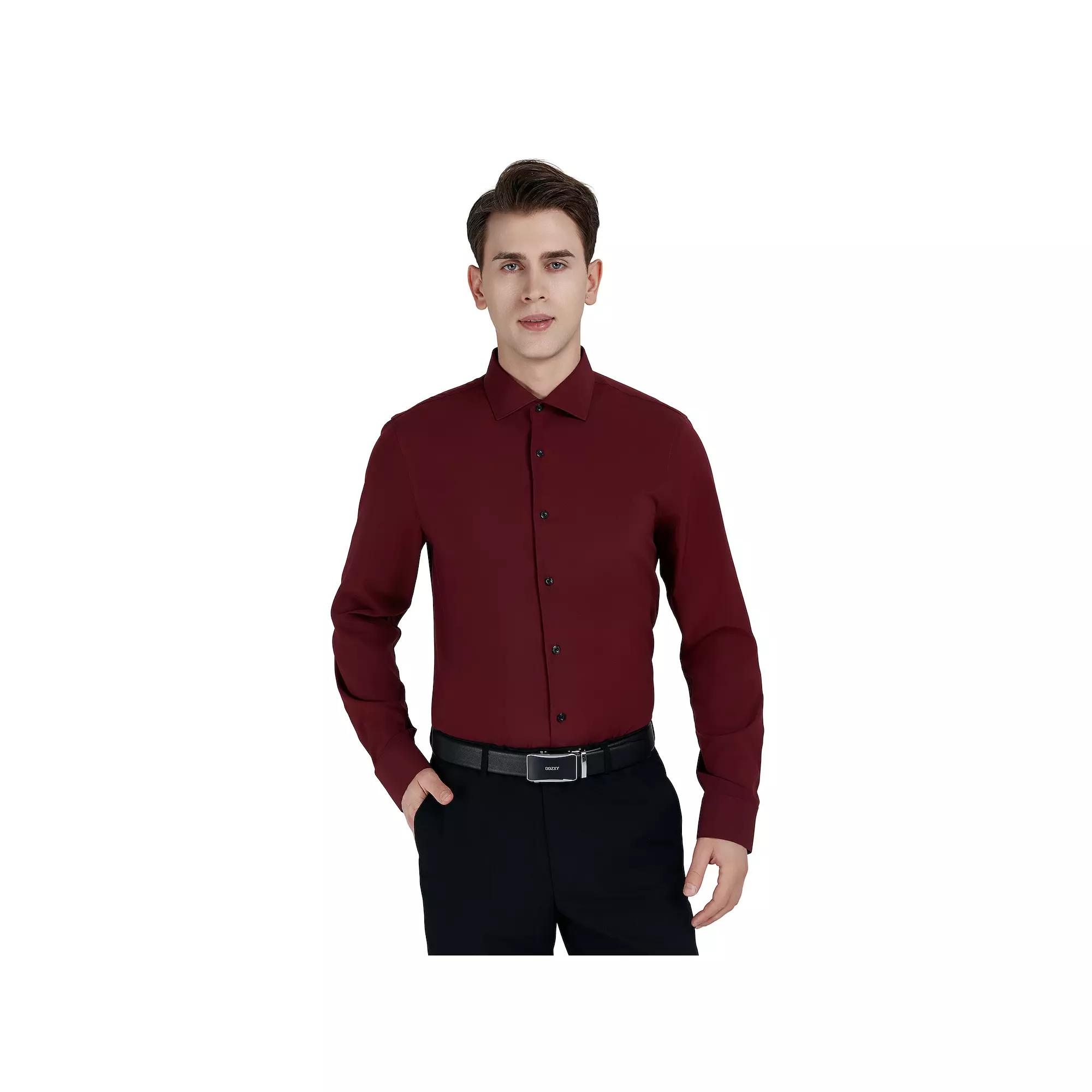 Men's Bespoke Slim-Fit Wrinkle Free Performance Dress Shirt,  Product Image