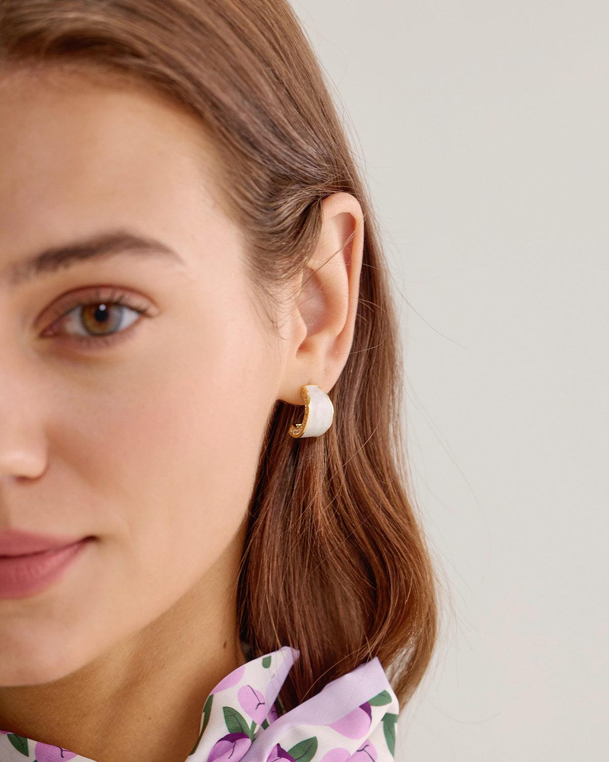 Silver Metal Earrings Product Image