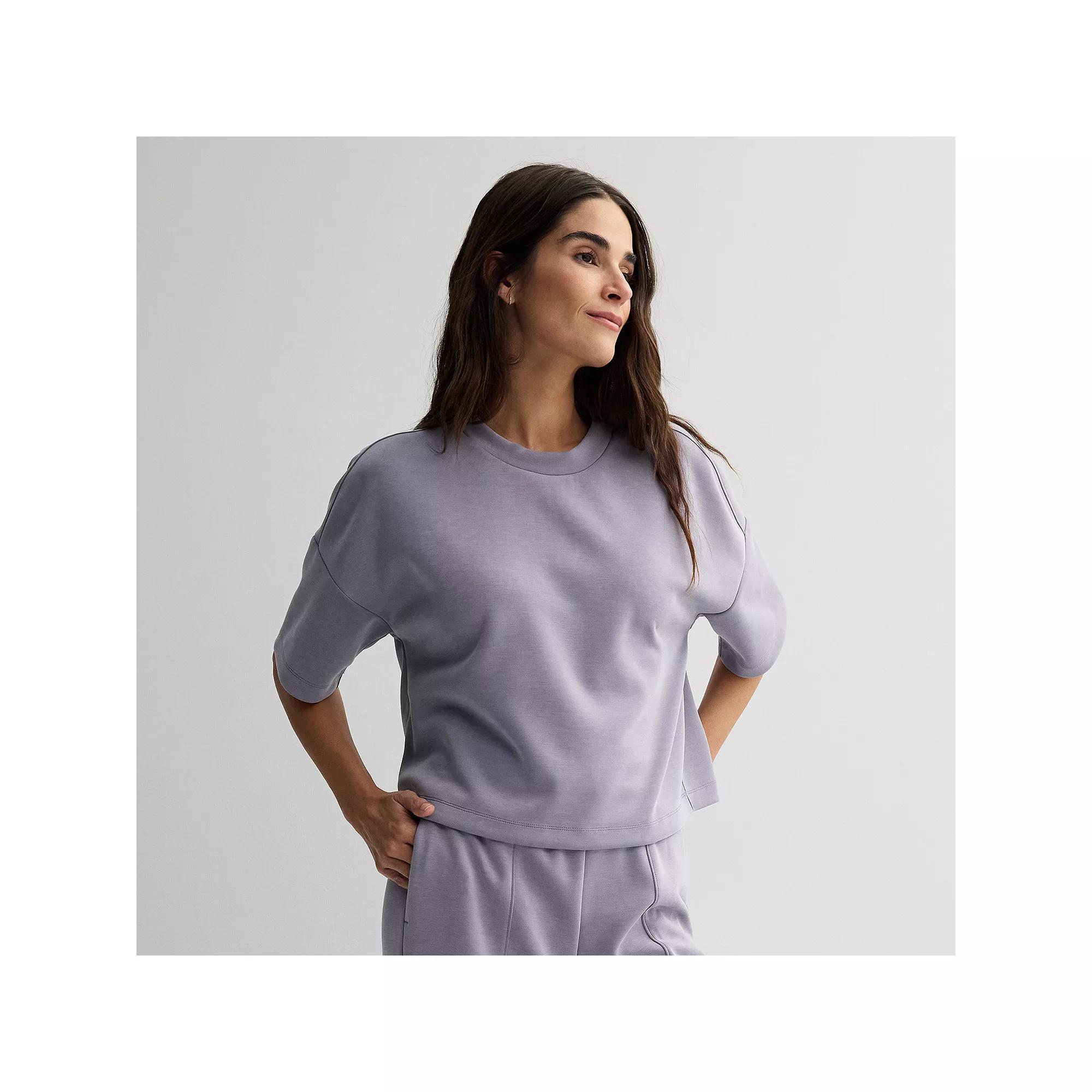 Women's FLX Solace Boxy Tee, Size: Small, Pink Sand Product Image