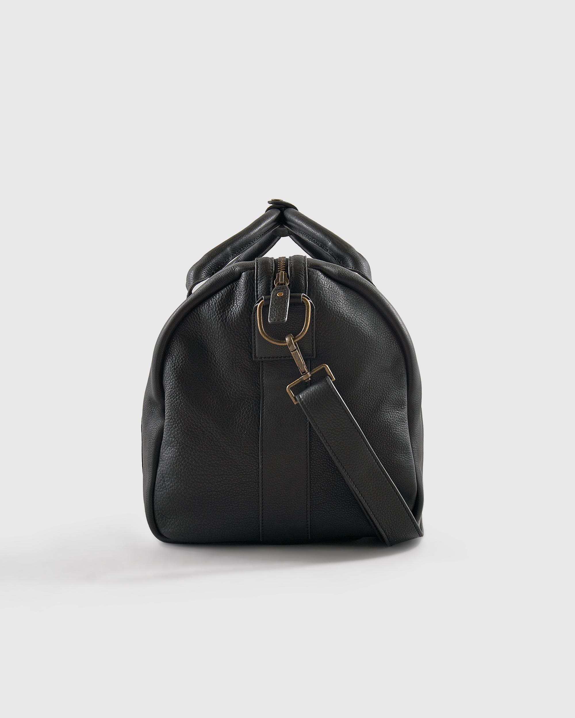 Quince | Men's Nappa Leather Duffle Bag in Black Product Image