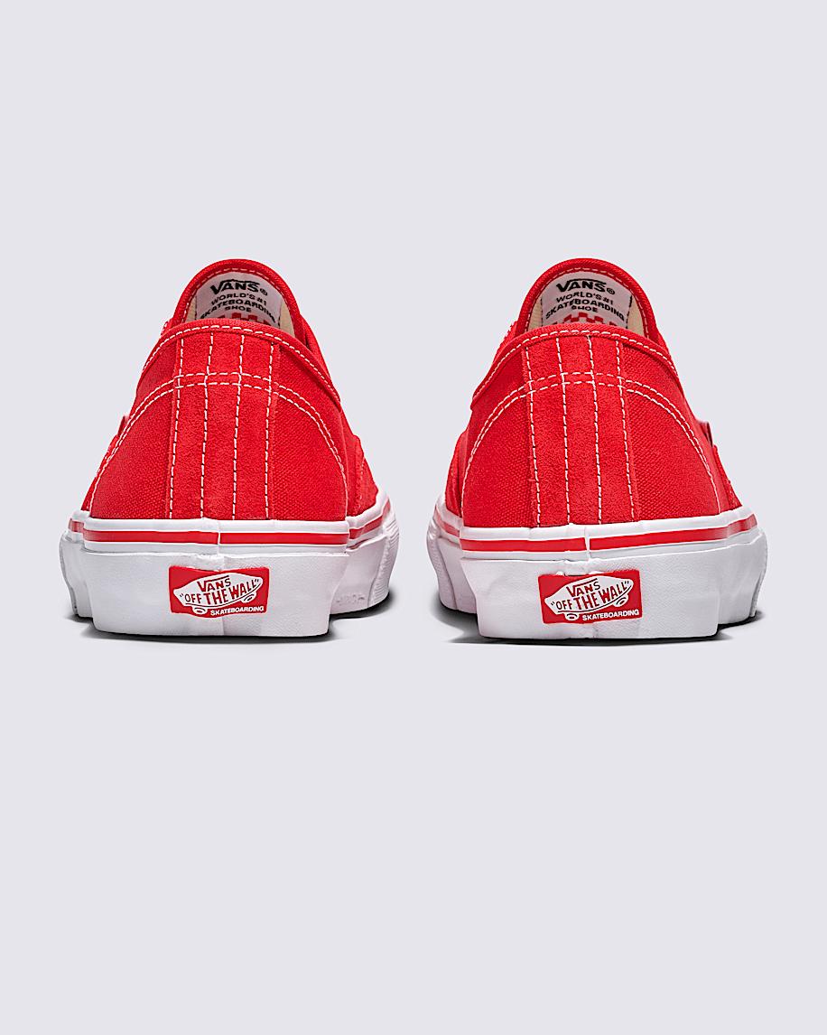 Skate Authentic Shoe in Red| Vans US Product Image