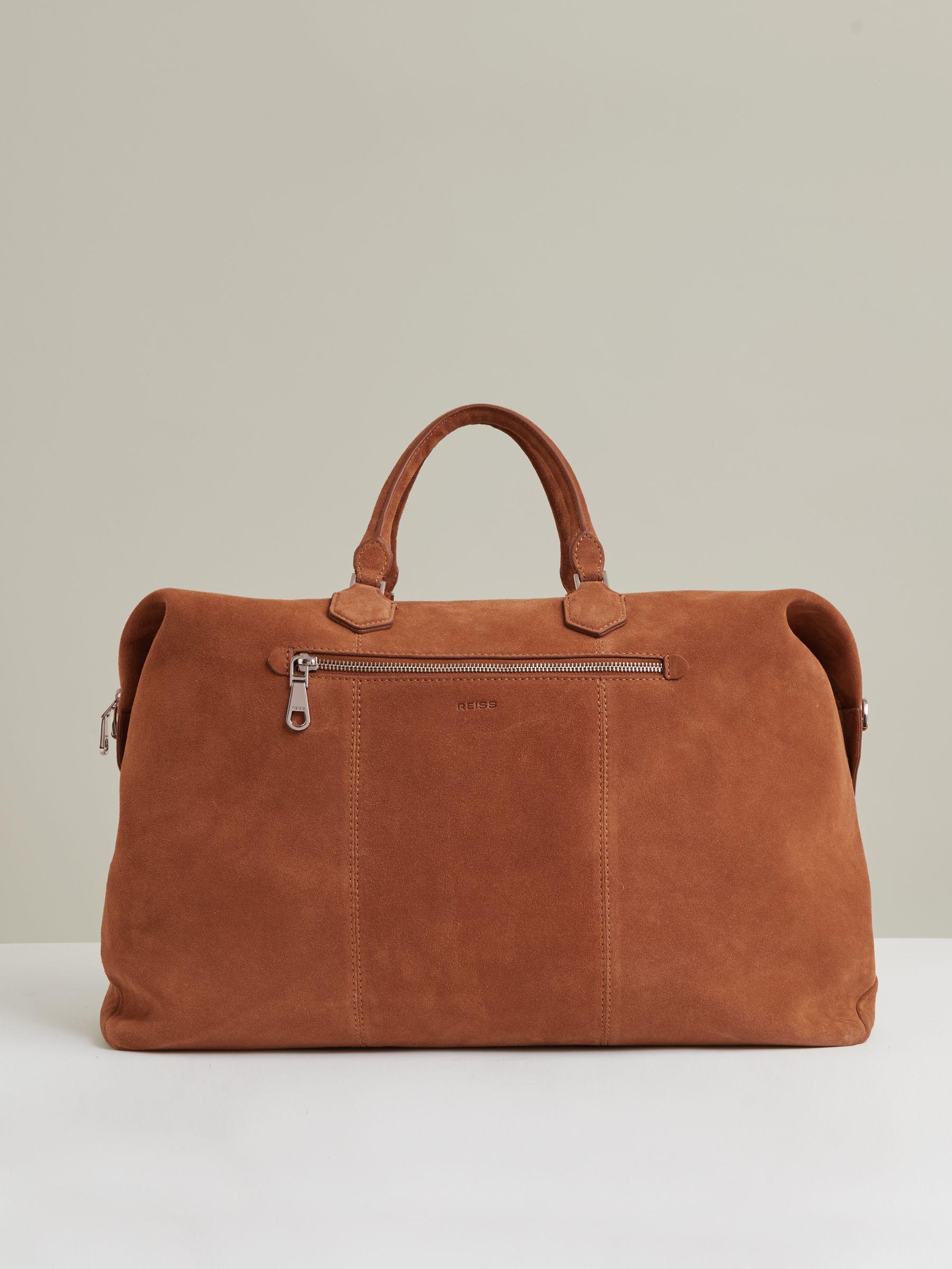 Suede Holdall in Light Tan Product Image