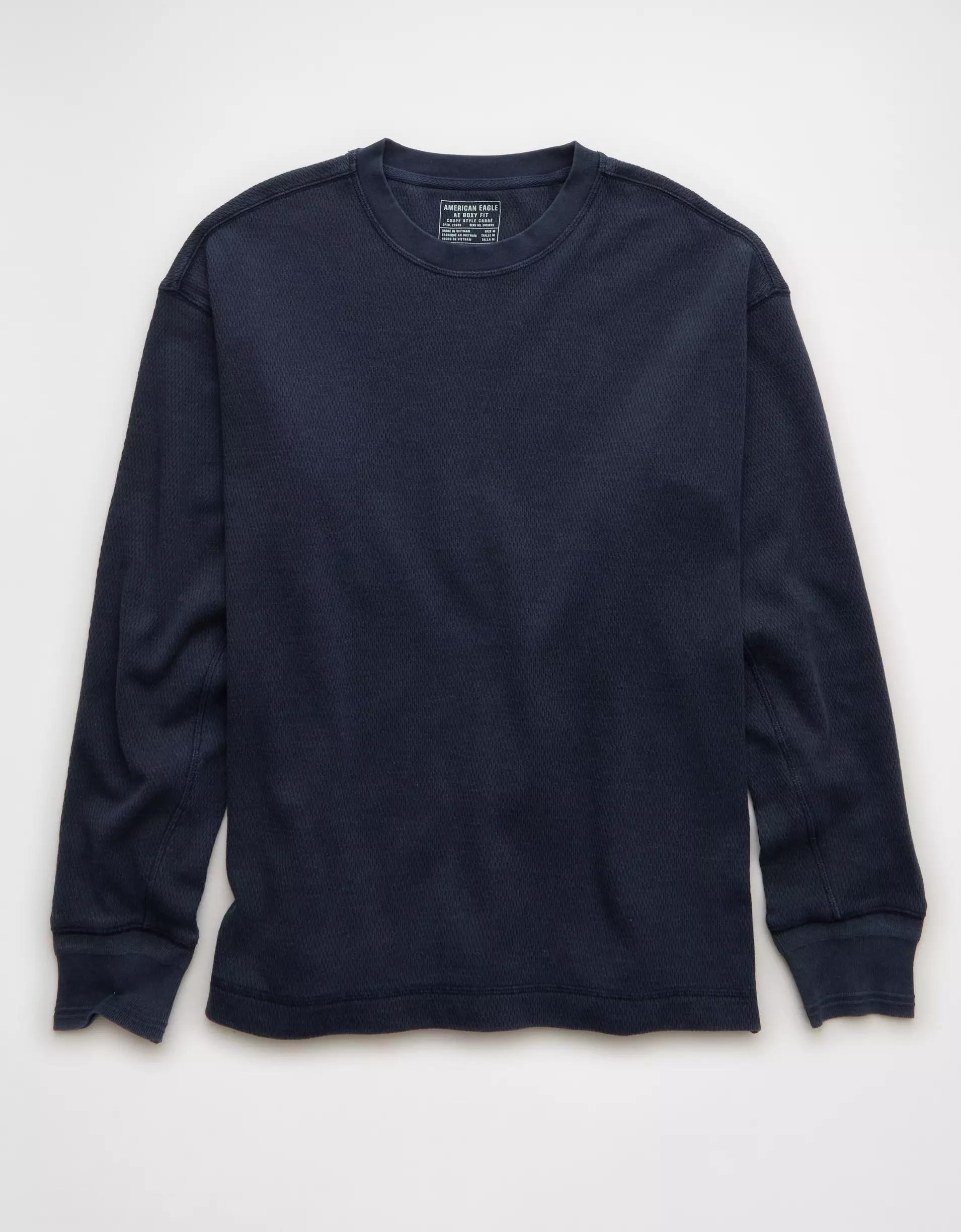 AE Boxy Washed Thermal Shirt Product Image