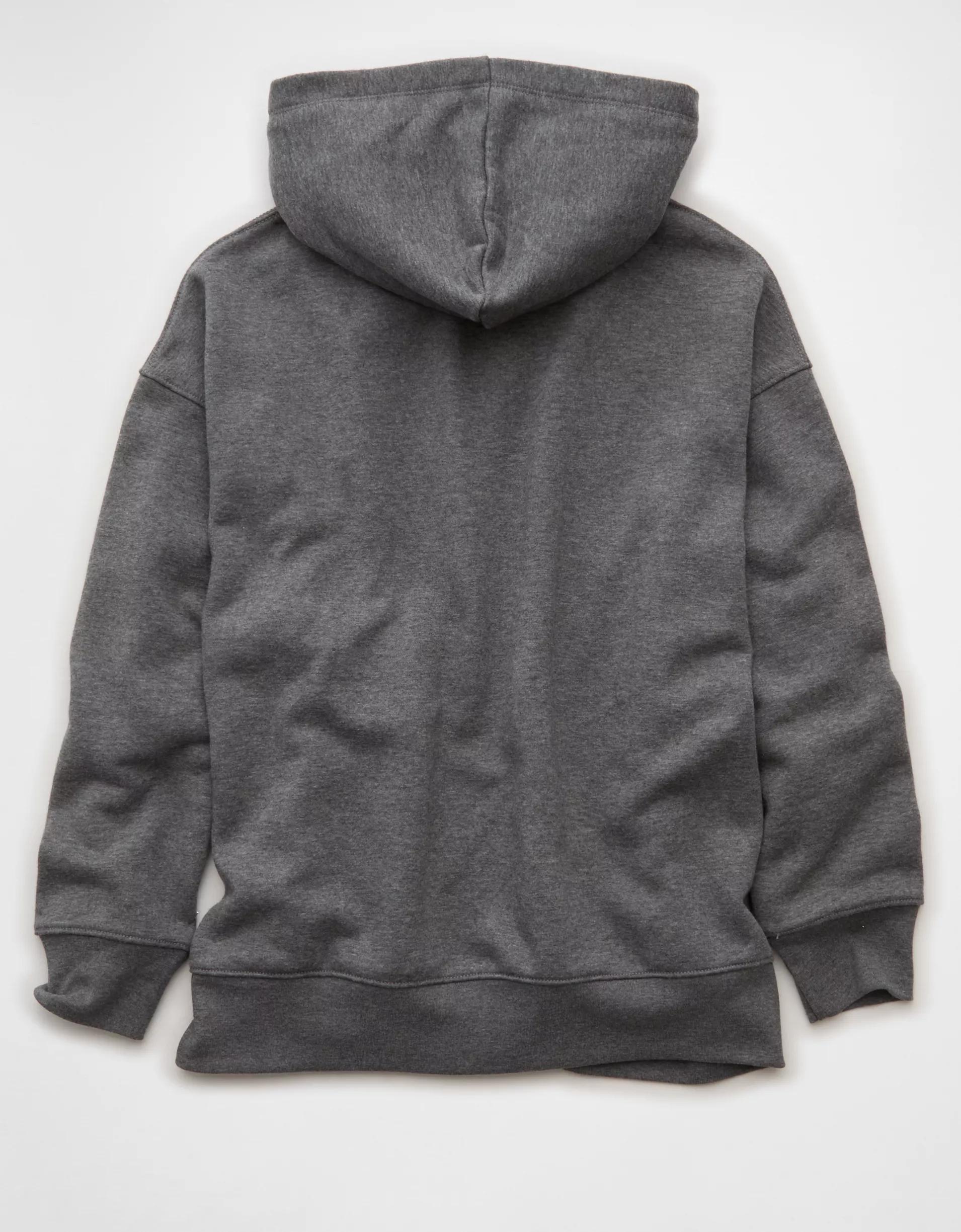 AE Everyday Luxe Oversized Zip-Up Hoodie Product Image