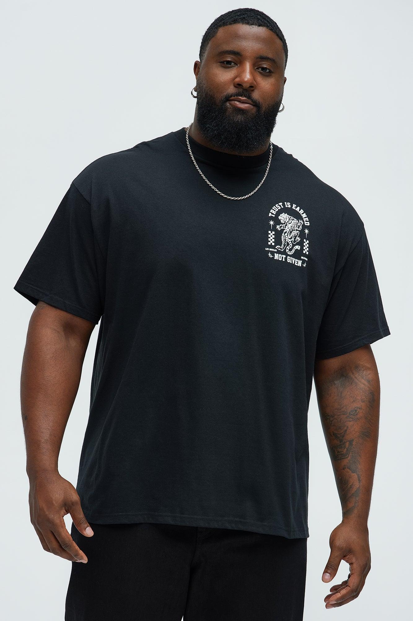 Trust Is Earned Short Sleeve Crew Neck T shirt - Black Product Image