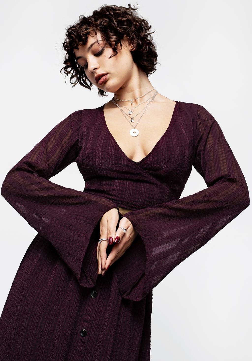 Enola Bell Sleeve Co-ord Wrap Top Product Image