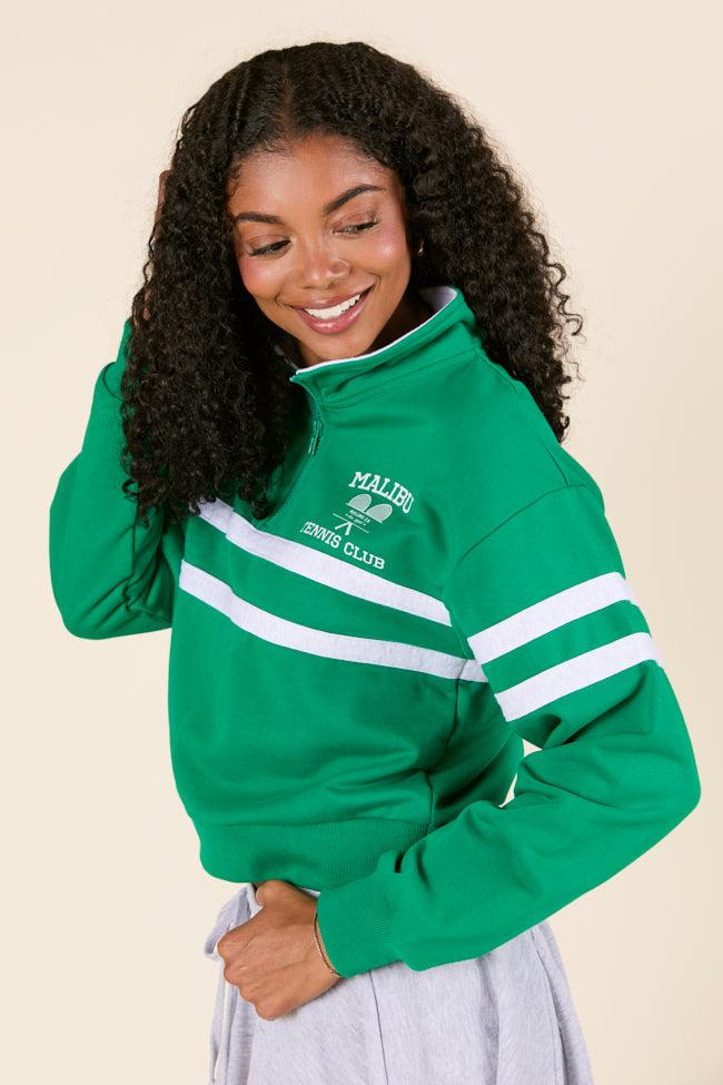 Annette Green Malibu Tennis Club Quarter Zip Pullover FINAL SALE Product Image