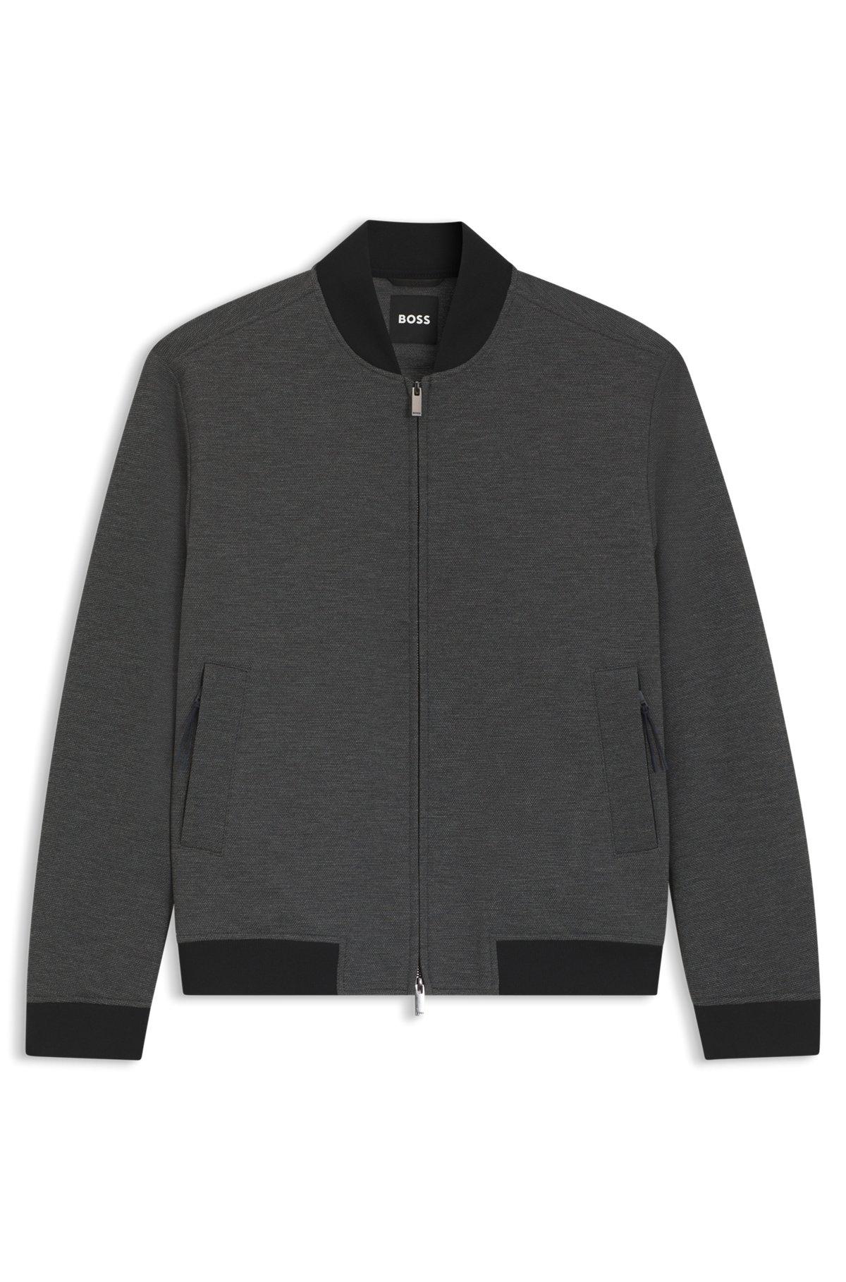 Slim-fit jacket in wrinkle-resistant fabric Product Image