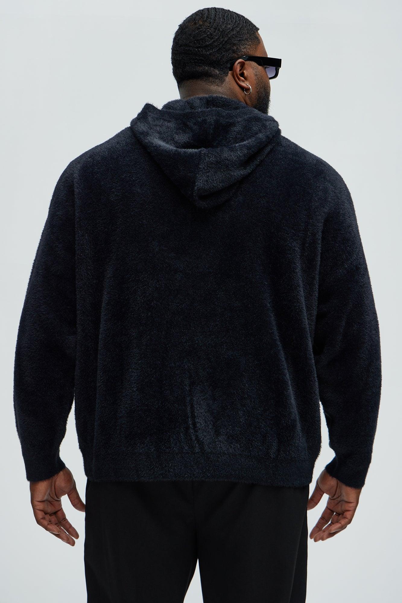 Lock You Down Sweater Hoodie - Black Product Image