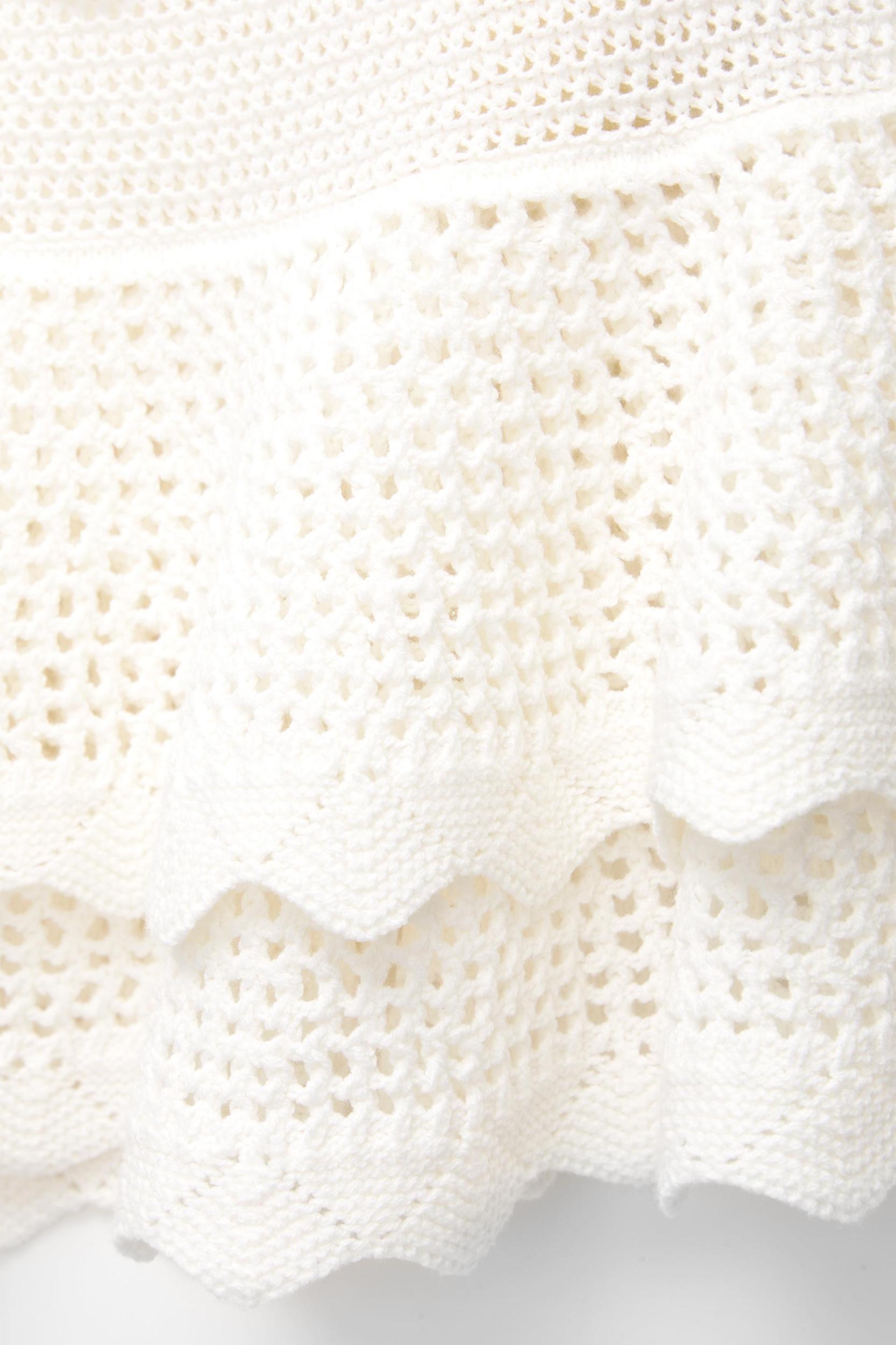 Ruffled crochet mini skirt Product Image