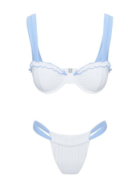 This Summer Underwire Bikini Top Blue / White Product Image