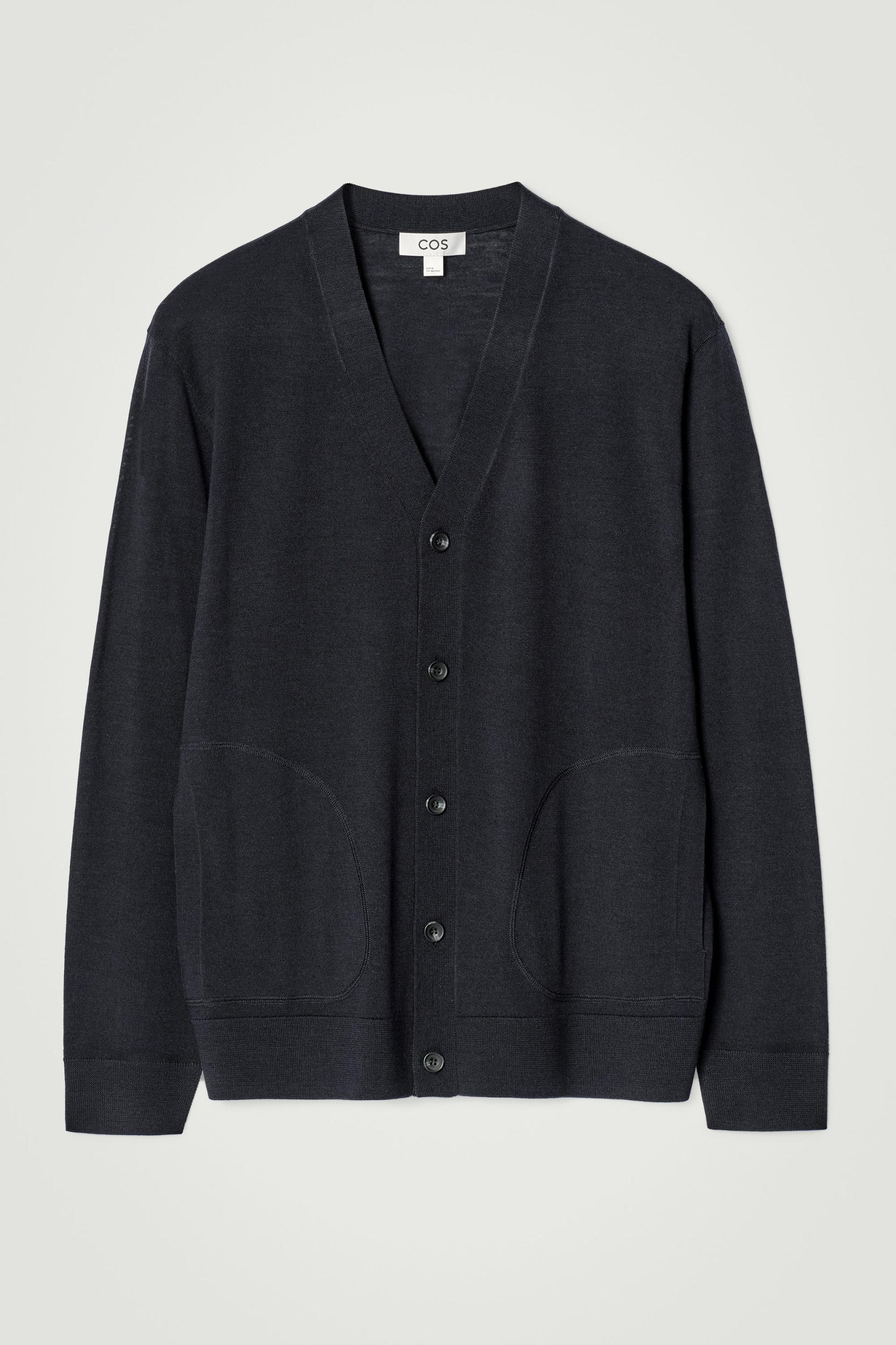 MERINO WOOL V-NECK CARDIGAN Product Image
