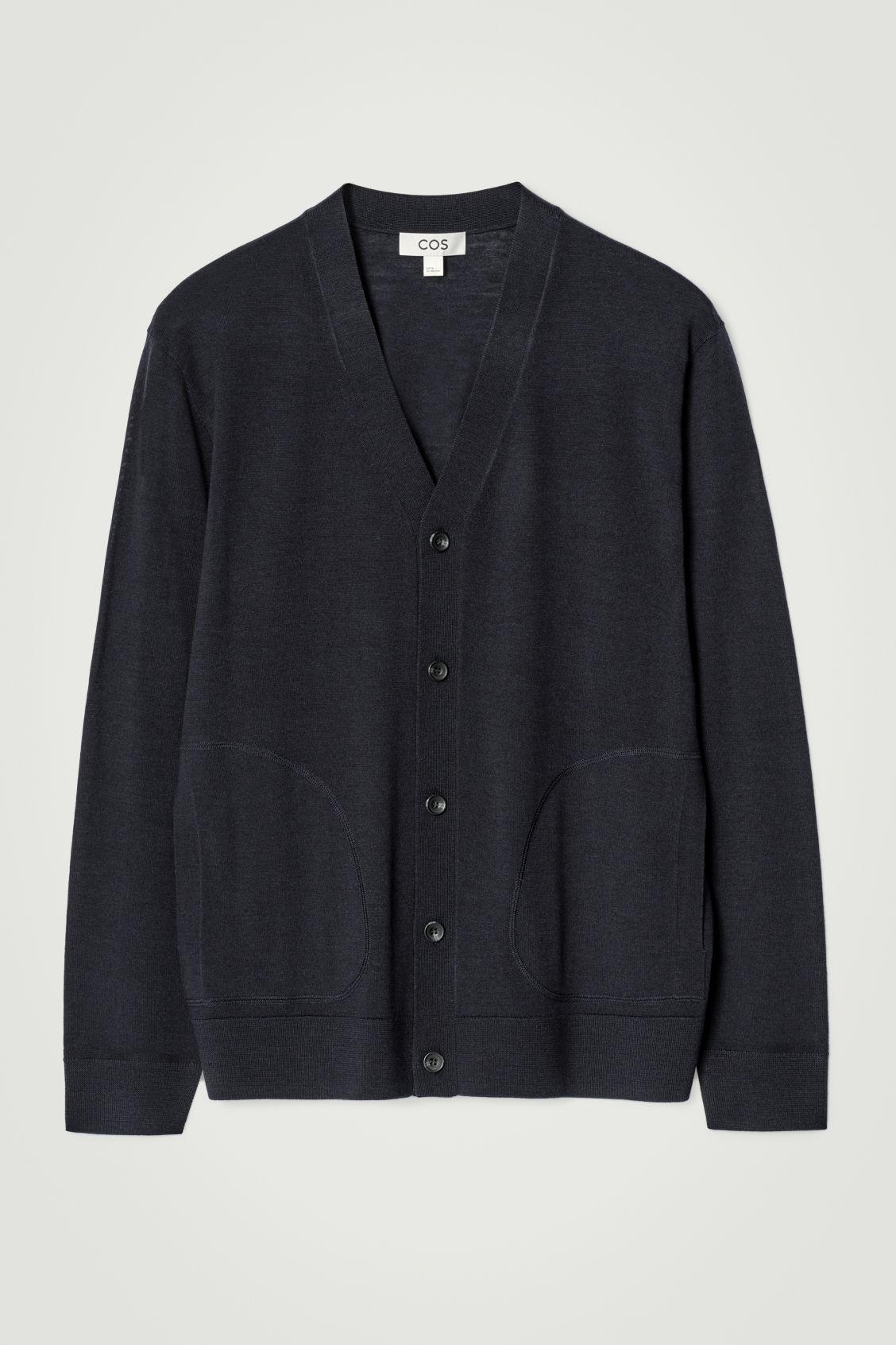 MERINO WOOL V-NECK CARDIGAN Product Image