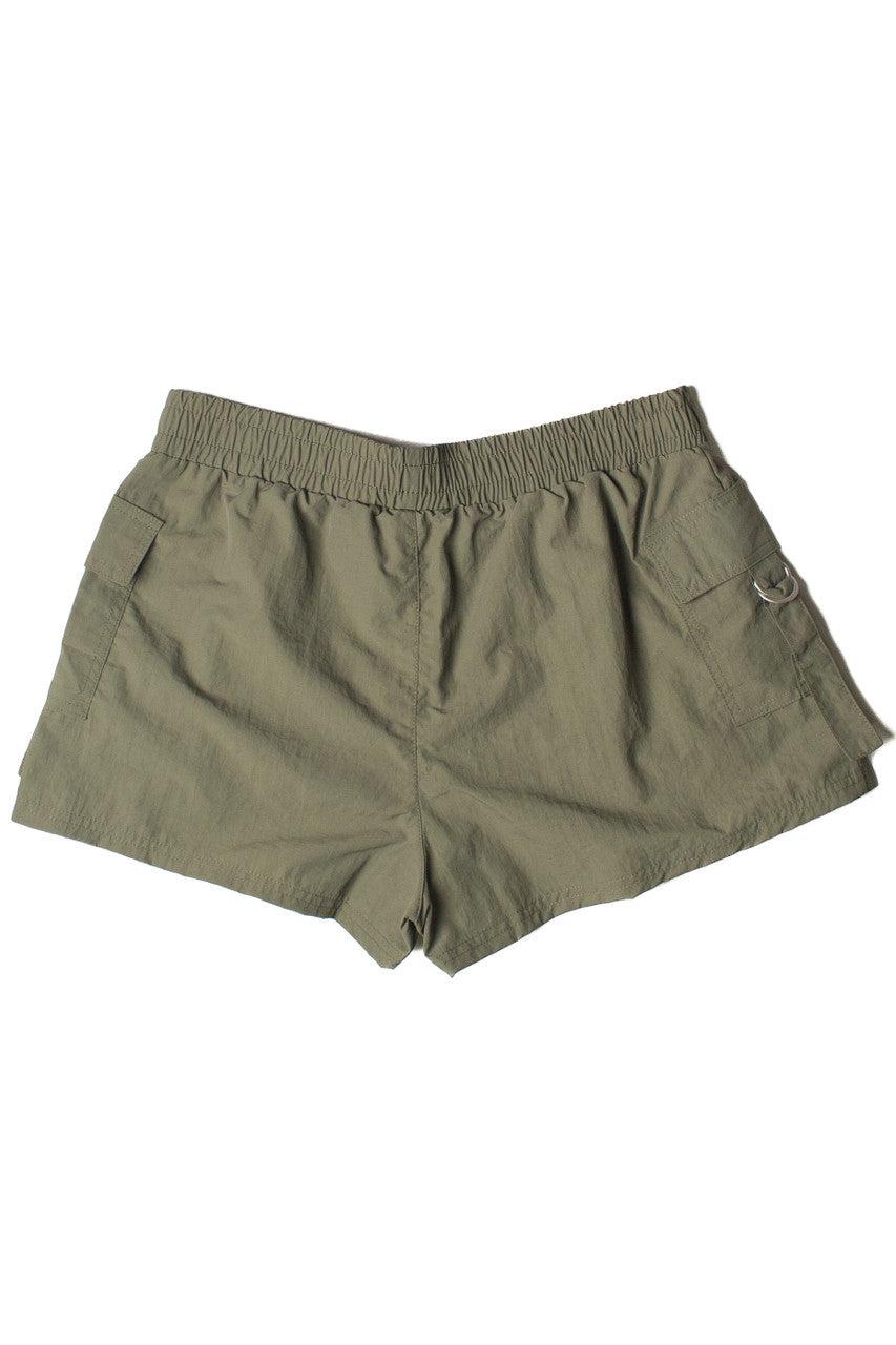 Army Green Parachute Cargo Shorts Product Image