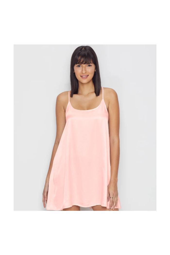ALLIE SATIN NIGHTGOWN W/ SPAGHETTI STRAP Product Image