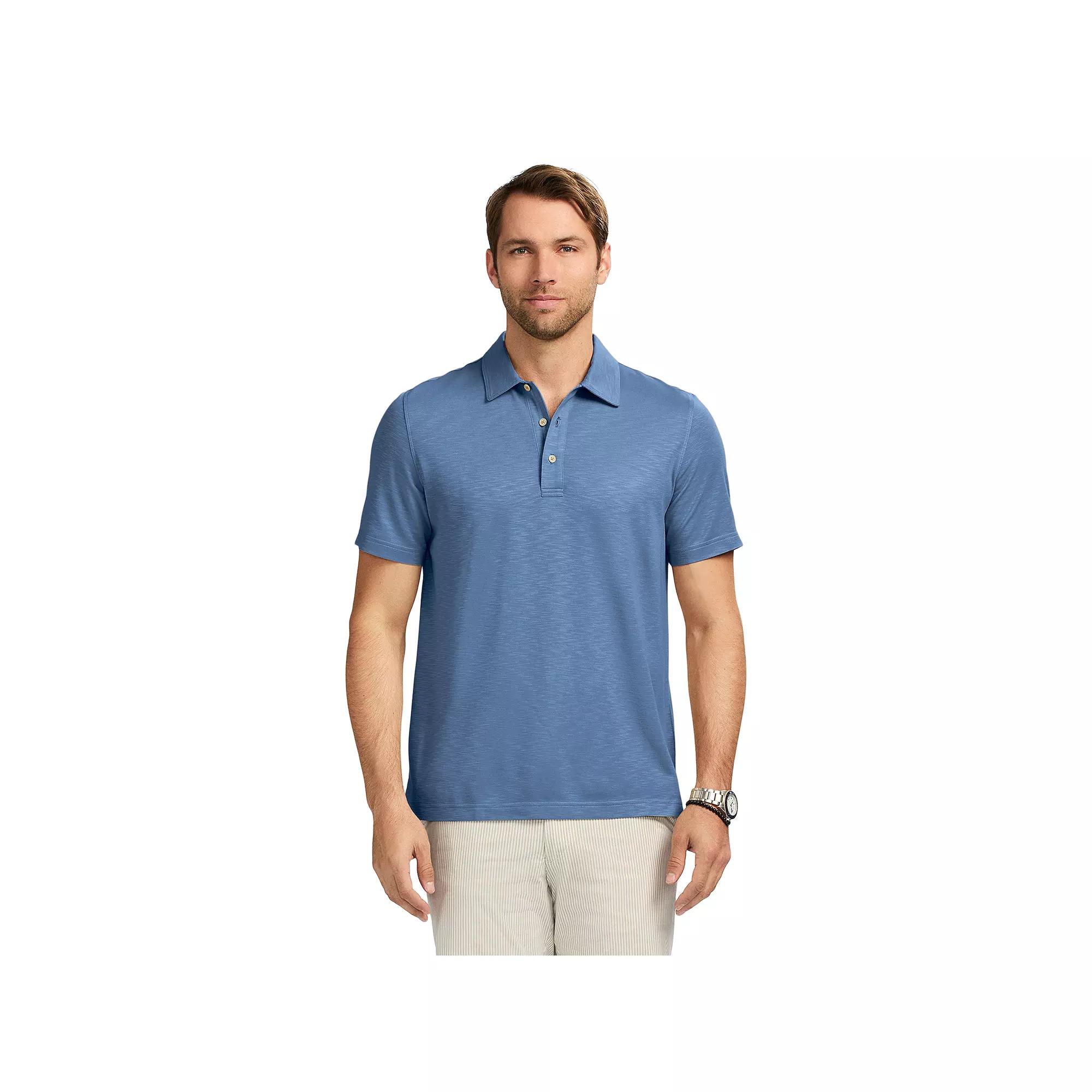 Men's IZOD Saltwater Dockside Short Sleeve Polo Shirt, Size: XL, Moonlight Blue Product Image