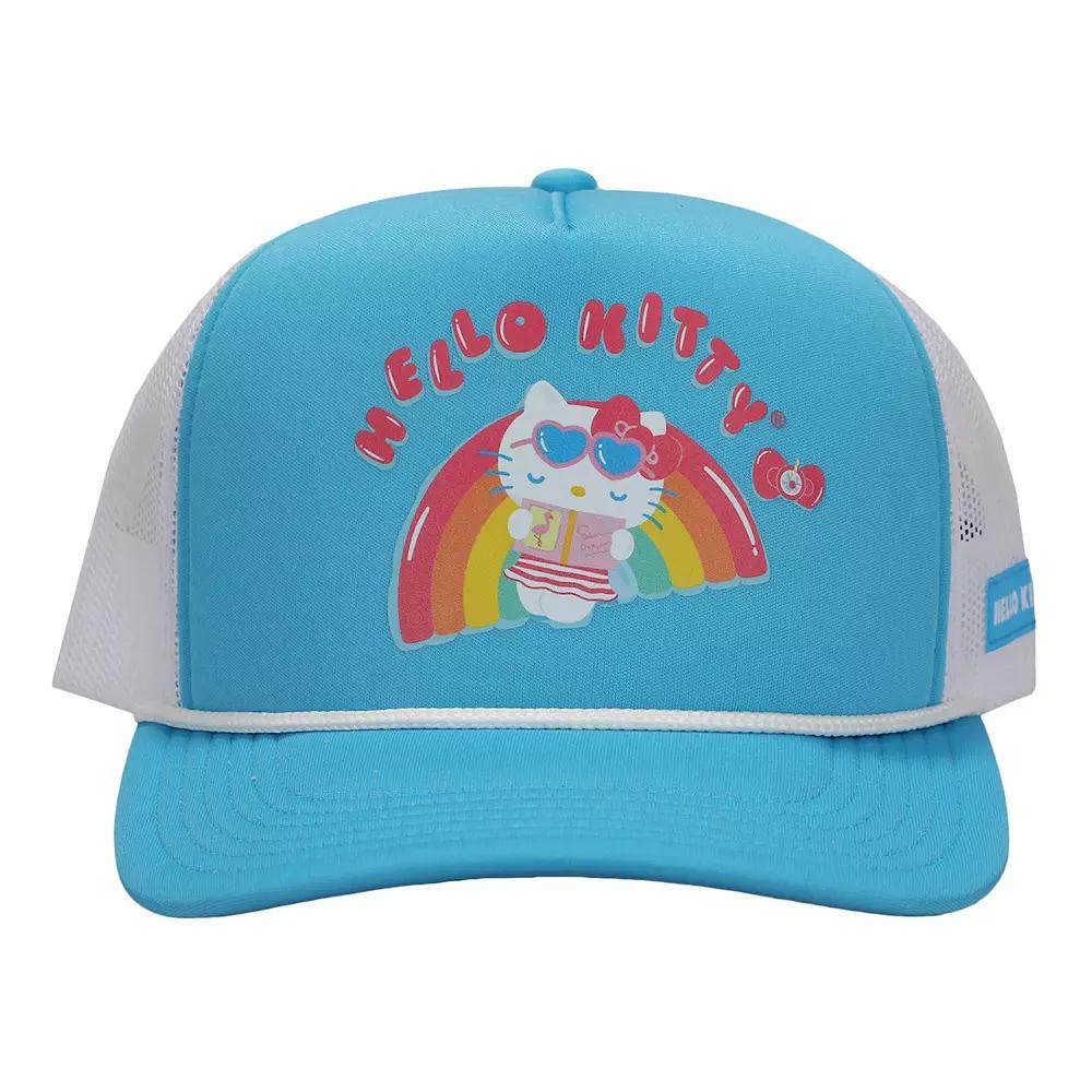Women's Hello Kitty Rainbow Foam Trucker Hat, Blue Product Image