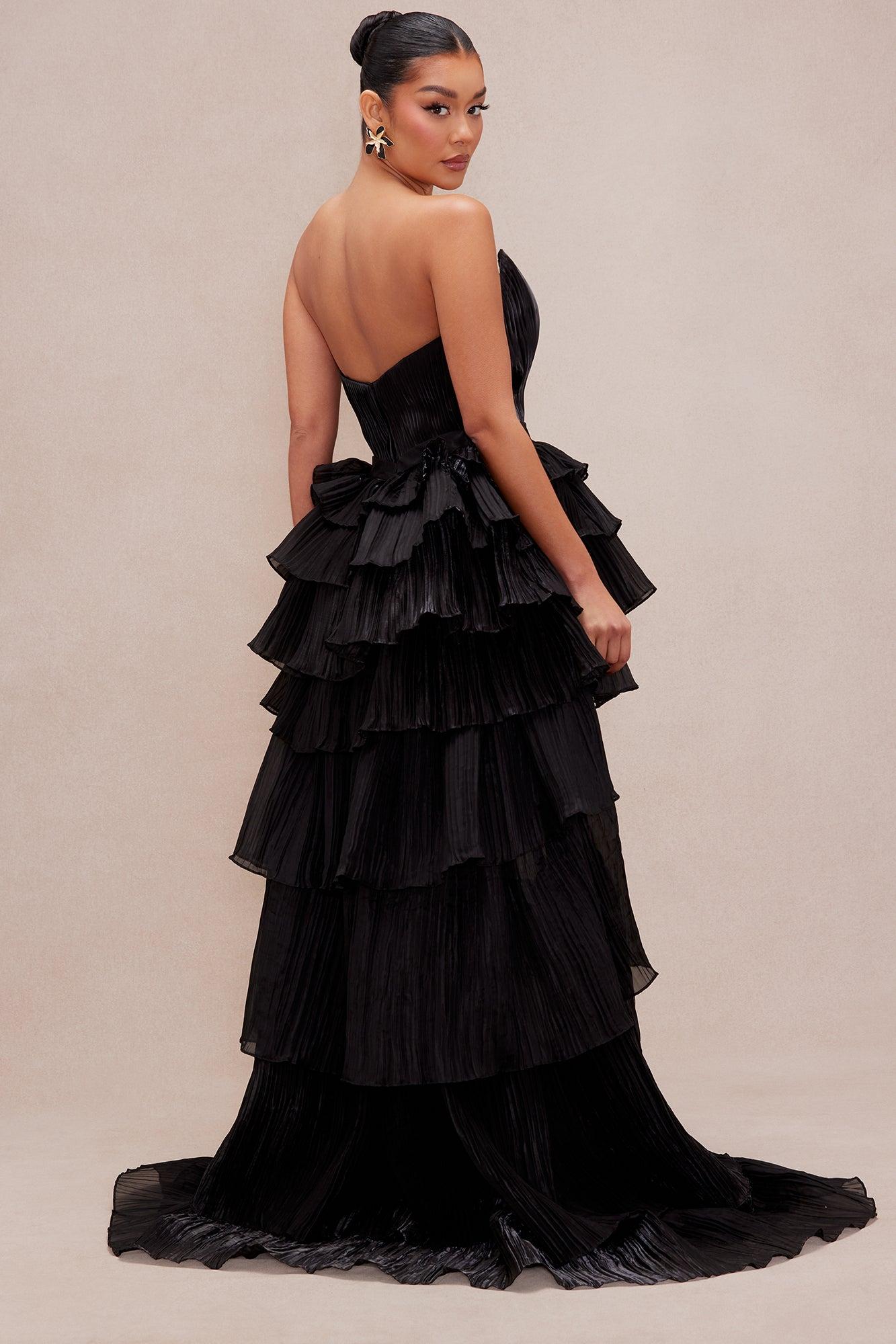Evelynn High Low Gown - Black Product Image