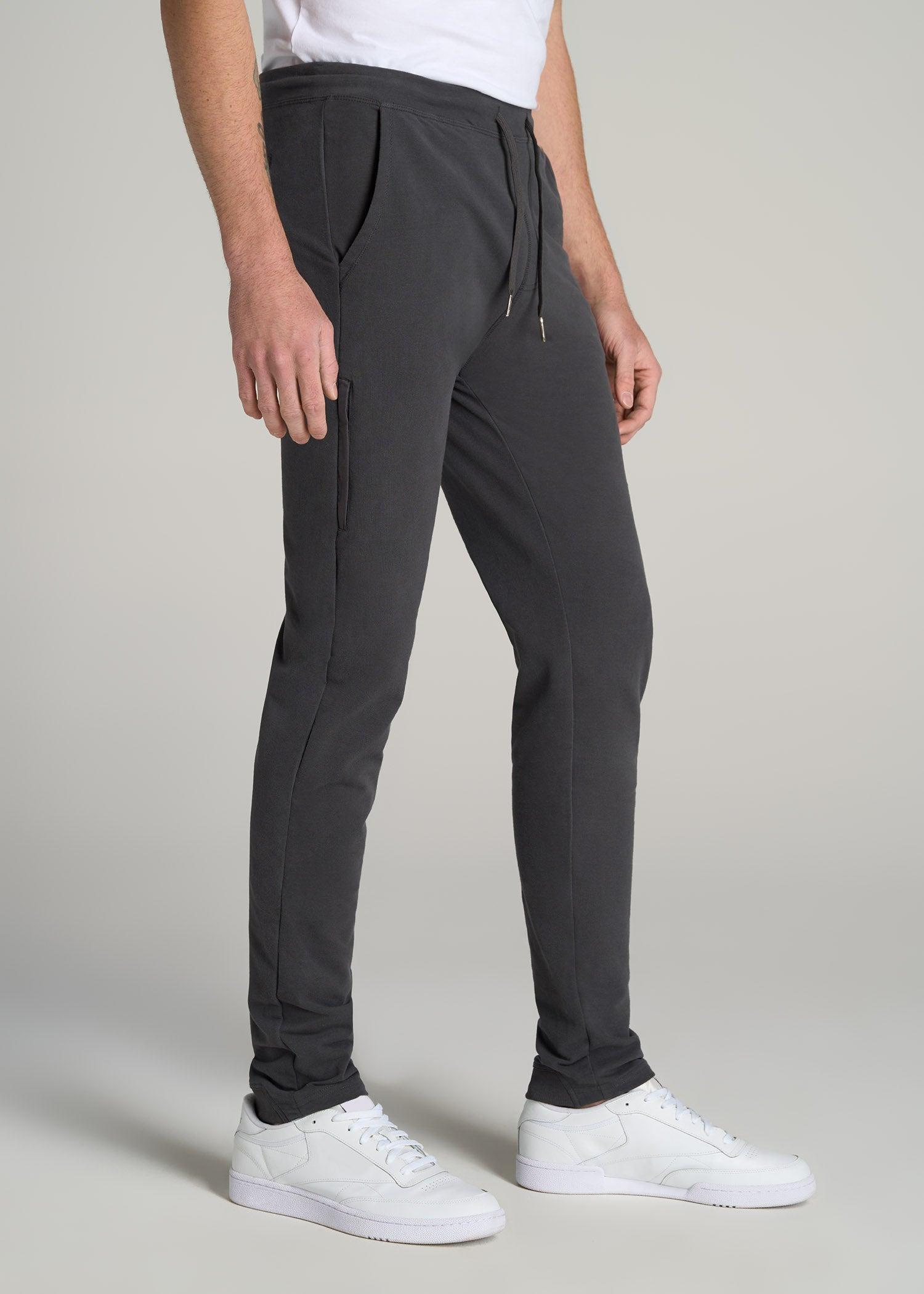 Microsanded French Terry Sweatpants for Tall Men in Navy Mix Male Product Image