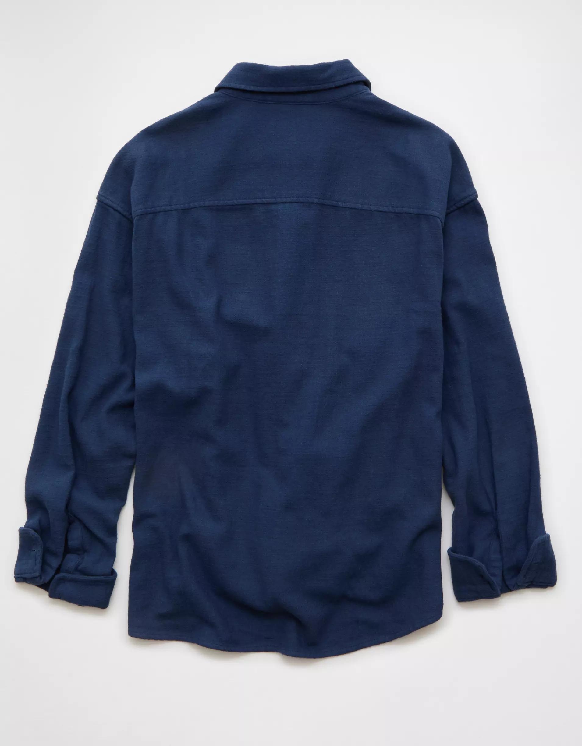 AE Boxy Flannel Shirt Product Image