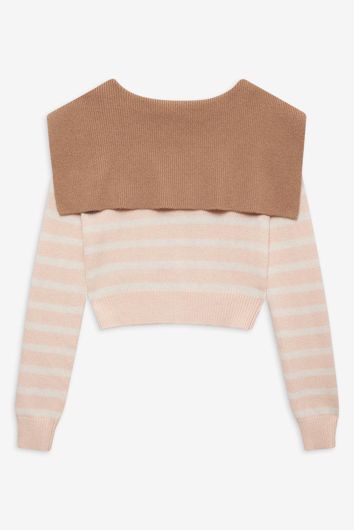 Sophia Stripe Cardigan — Pink Product Image