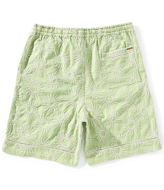 Scotch & Soda Embroidered Linen Blend 7#double; Inseam Shorts Product Image