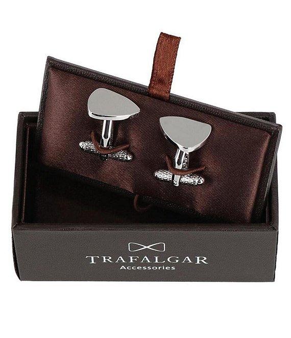 Trafalgar Stefano Shield Brass Engravable Cuff Links Product Image