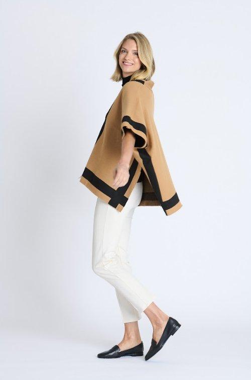 Colorblock Poncho Product Image