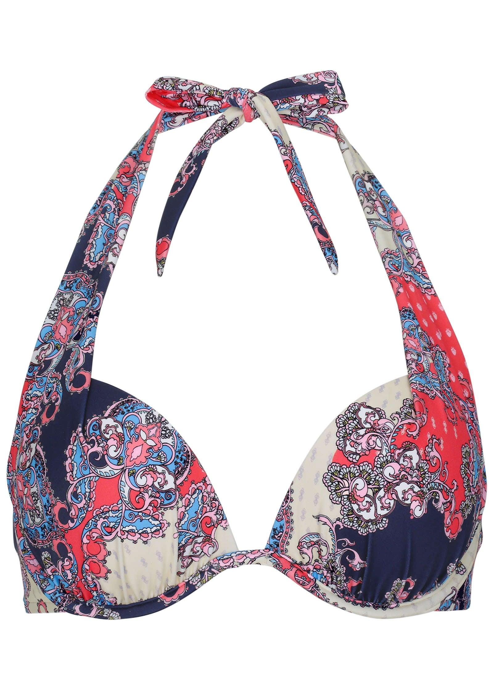 Marilyn Push-Up Halter Top - Paisley Foulard Product Image