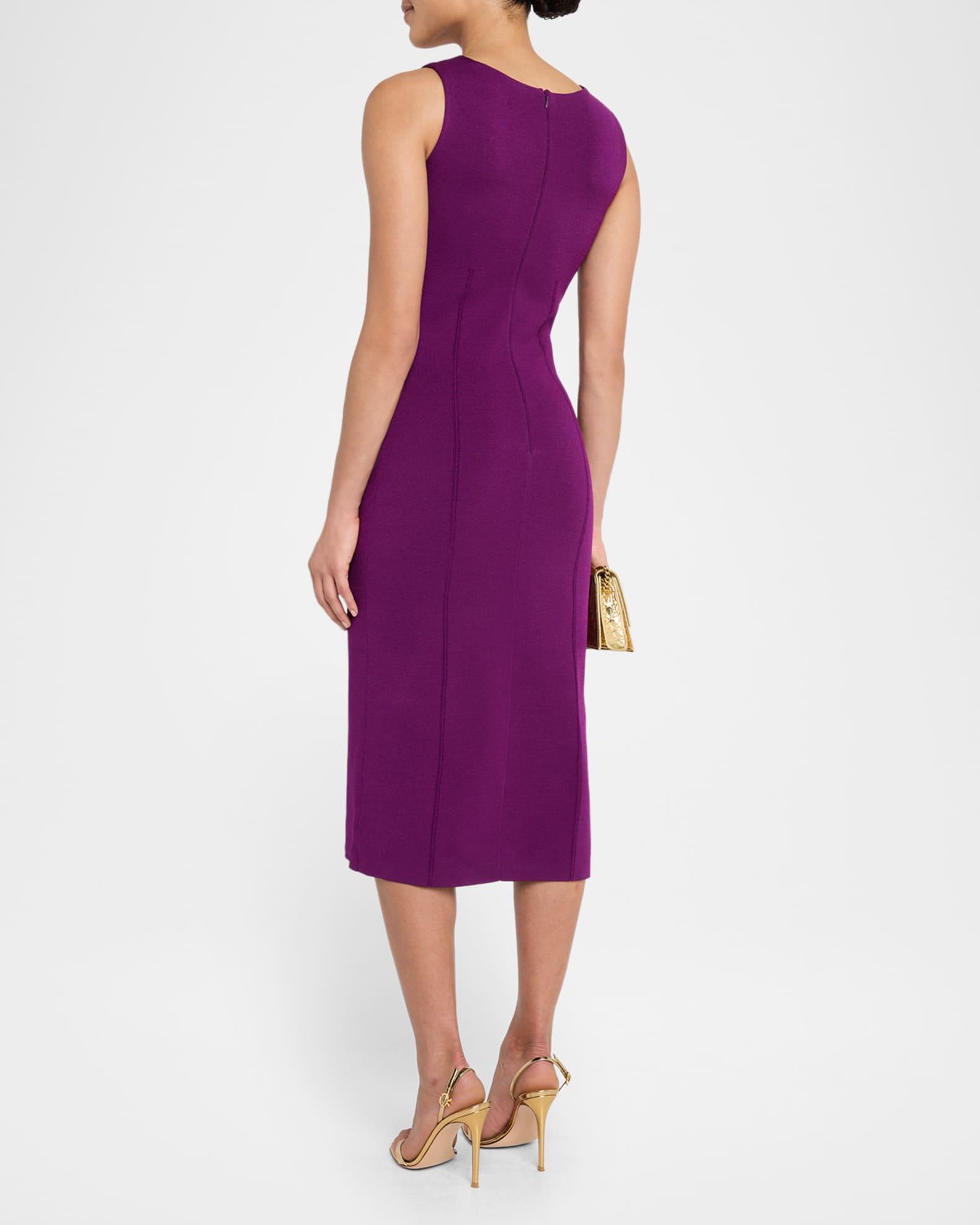 Sleeveless Stretch Crepe Knit Dress Product Image