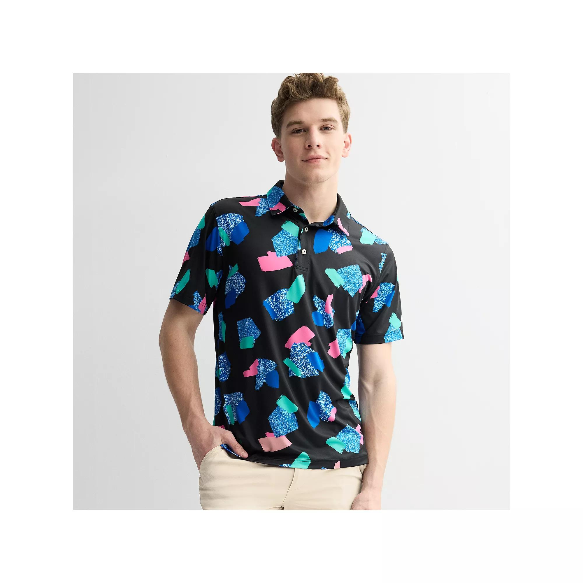 Men's Chubbies Performance Polo Shirt, Size: Small, Black Blue Product Image