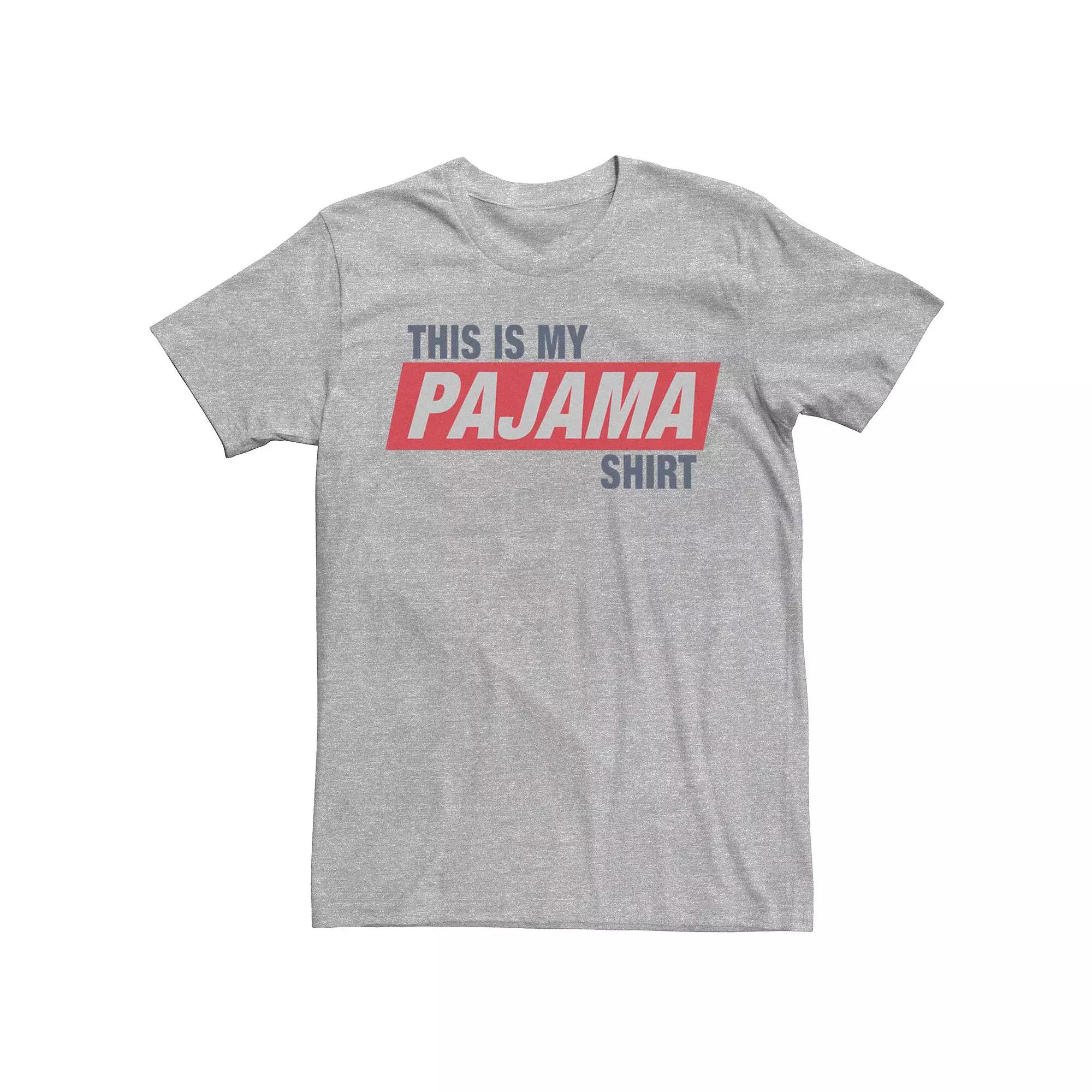 Men's My Pajama Shirt Tee, Size: Large, Athletic Grey Product Image
