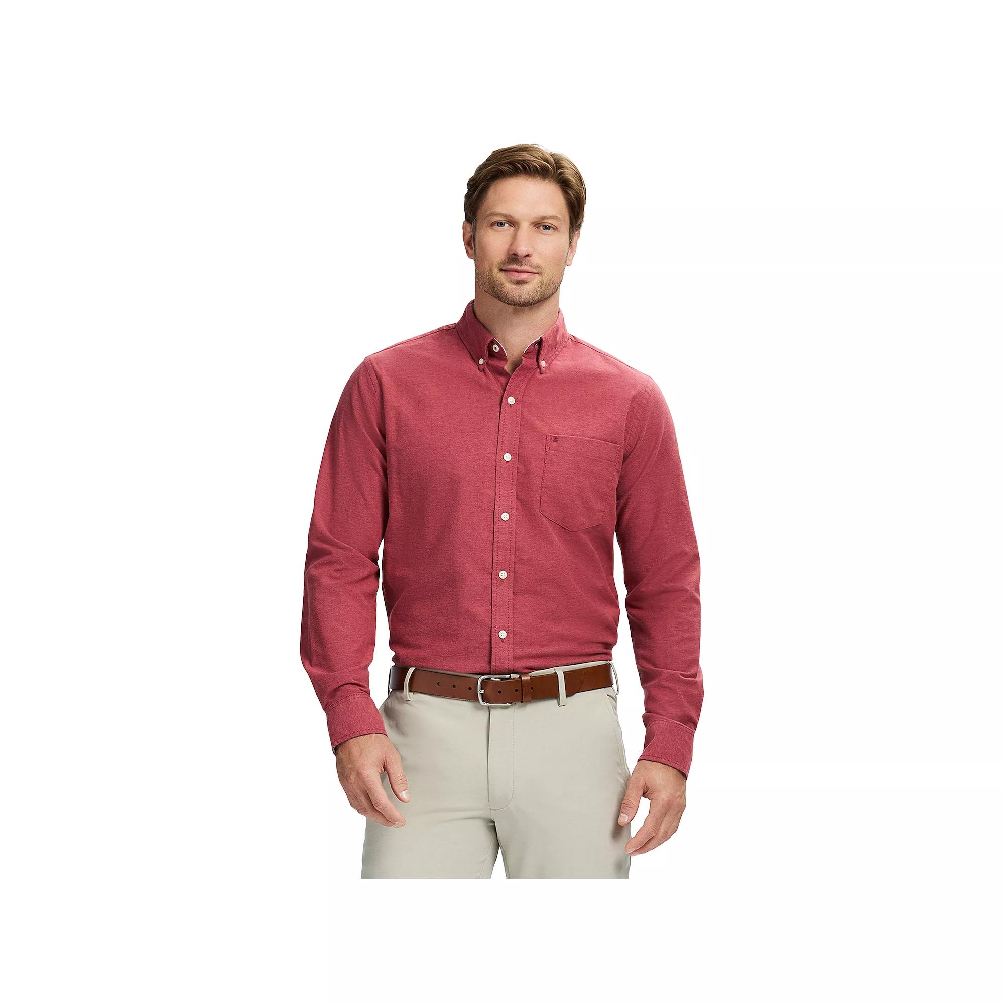 Men's IZOD Oxford Woven Long Sleeve Button-Down Shirt,  Product Image