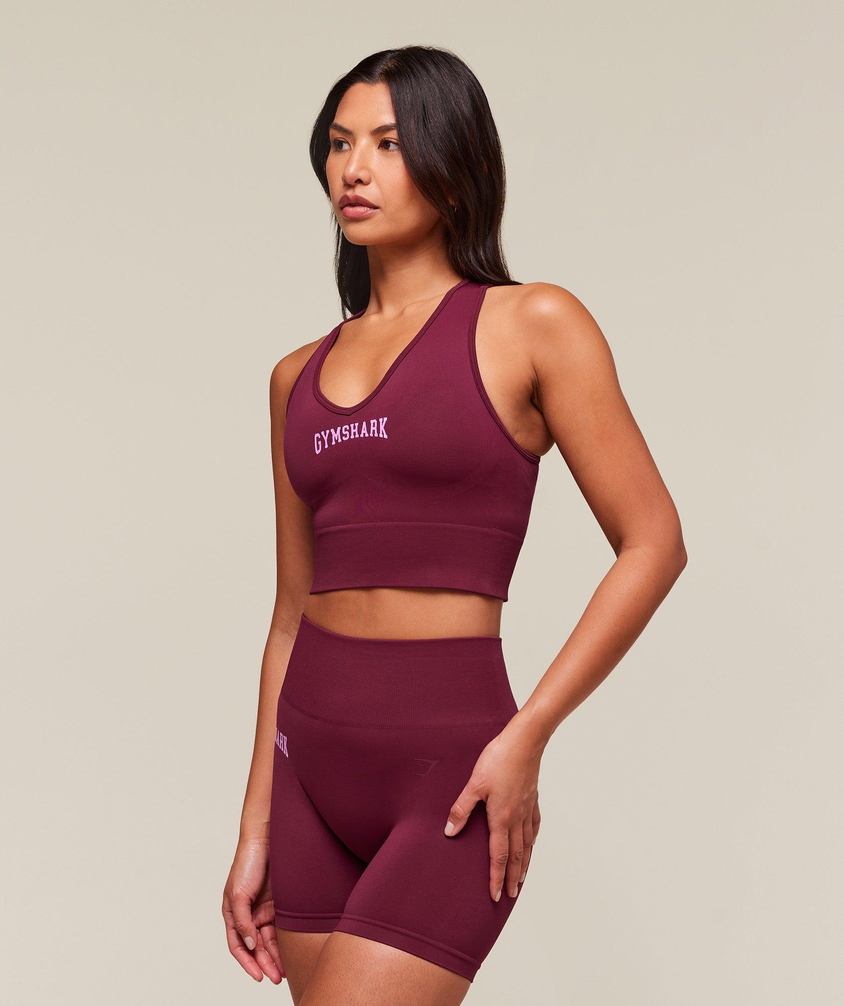 Gymshark Everyday Seamless Graphic Crop Tank - Strong Pink Female Product Image