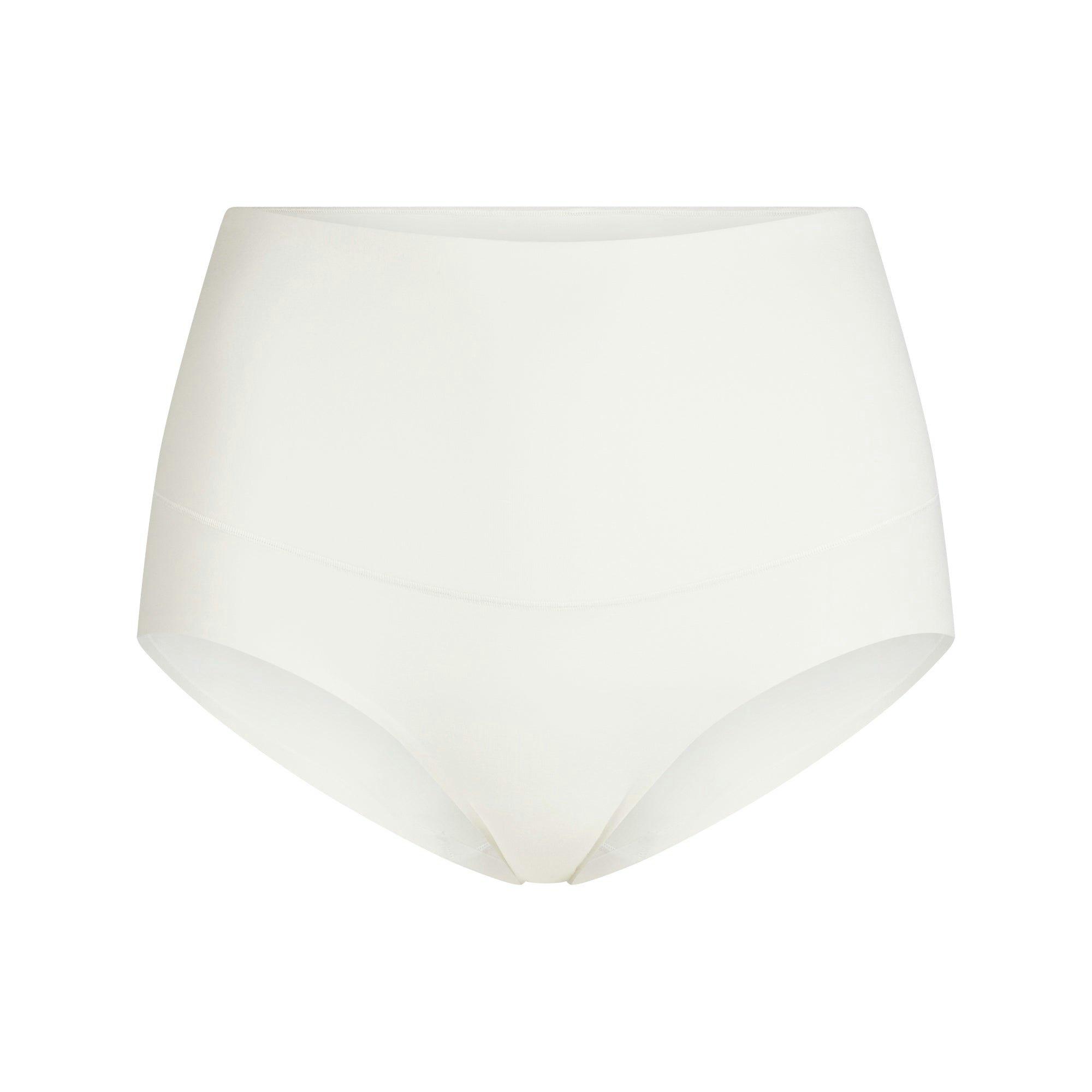 COTTON SHAPEWEAR HIGH-WAISTED BRIEF | MARBLE Product Image