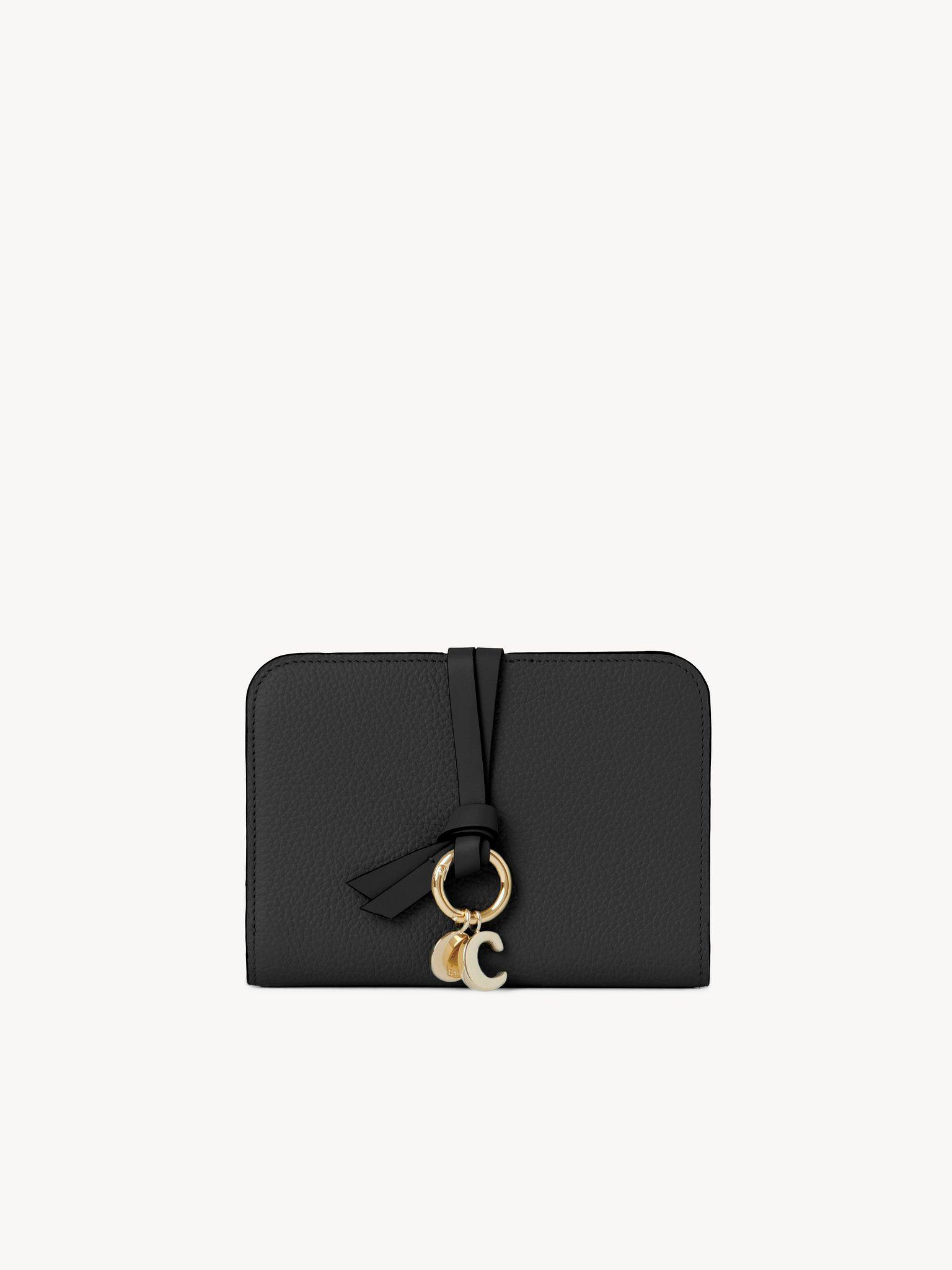 Alphabet bifold wallet in grained leather  Product Image