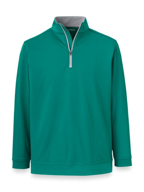 Performance Blend Quarter Zip Mock Neck - Green Product Image