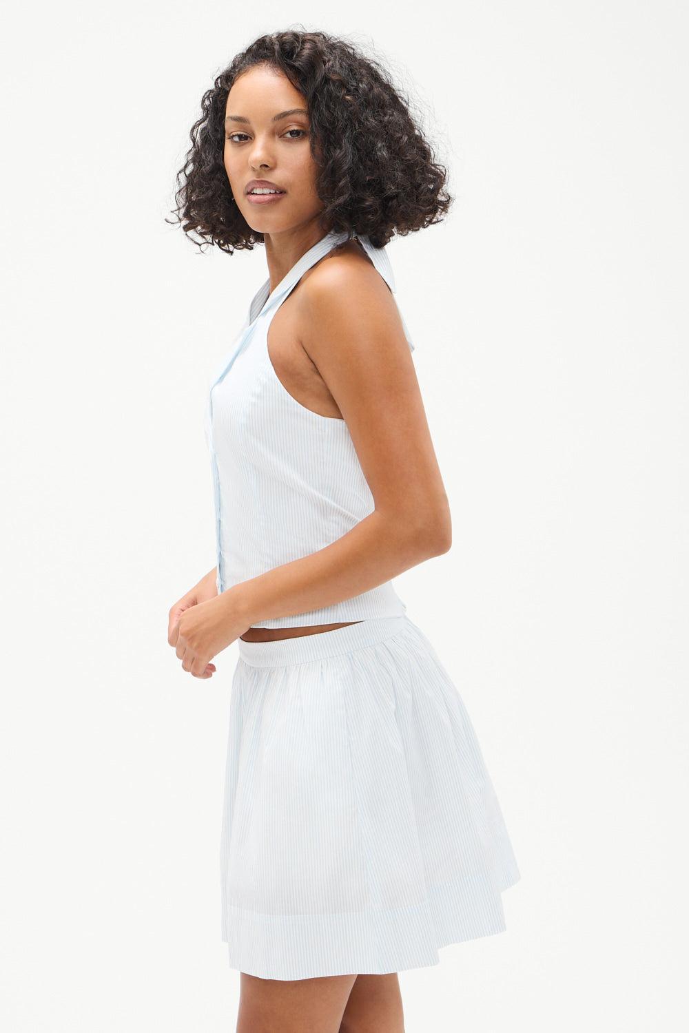 Cottage Striped Halter Top - Saltwater Stripe Product Image