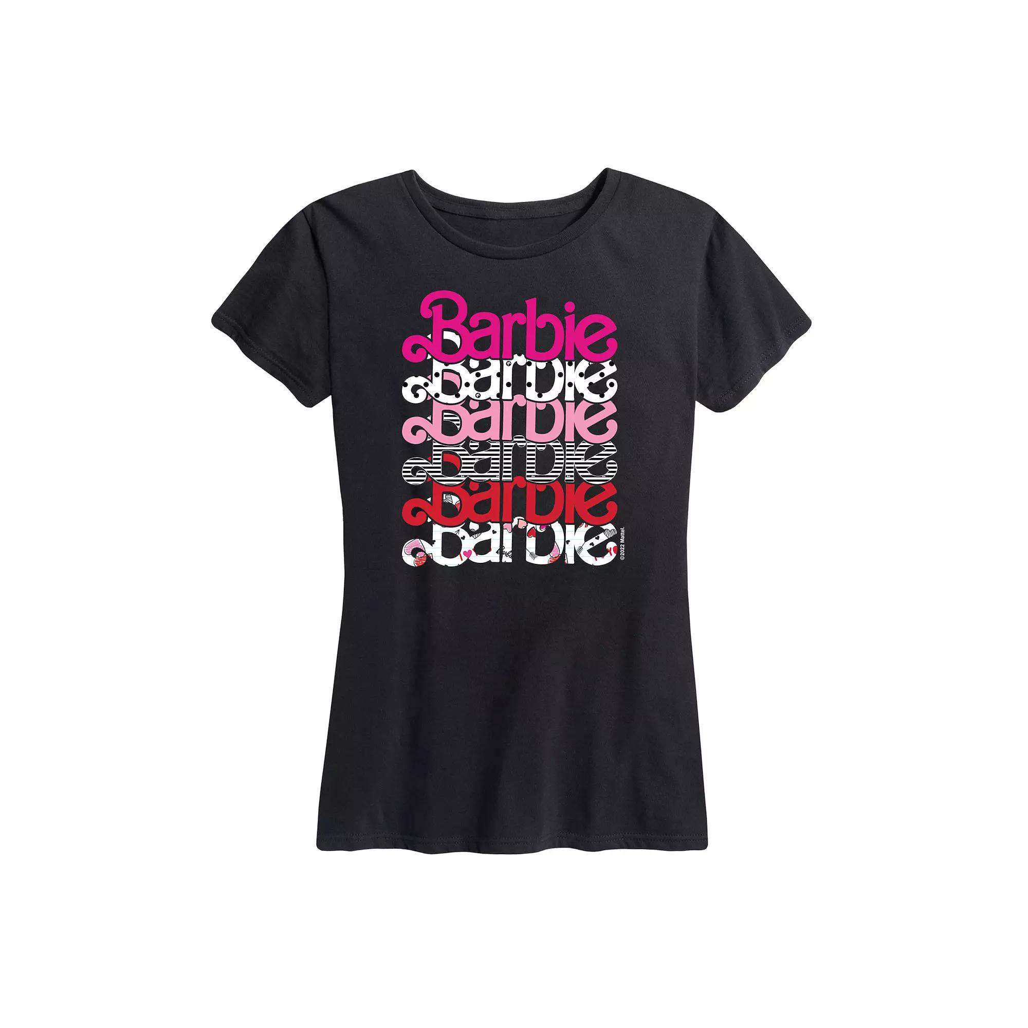Women's Barbie® Stacked Graphic Tee,  Product Image